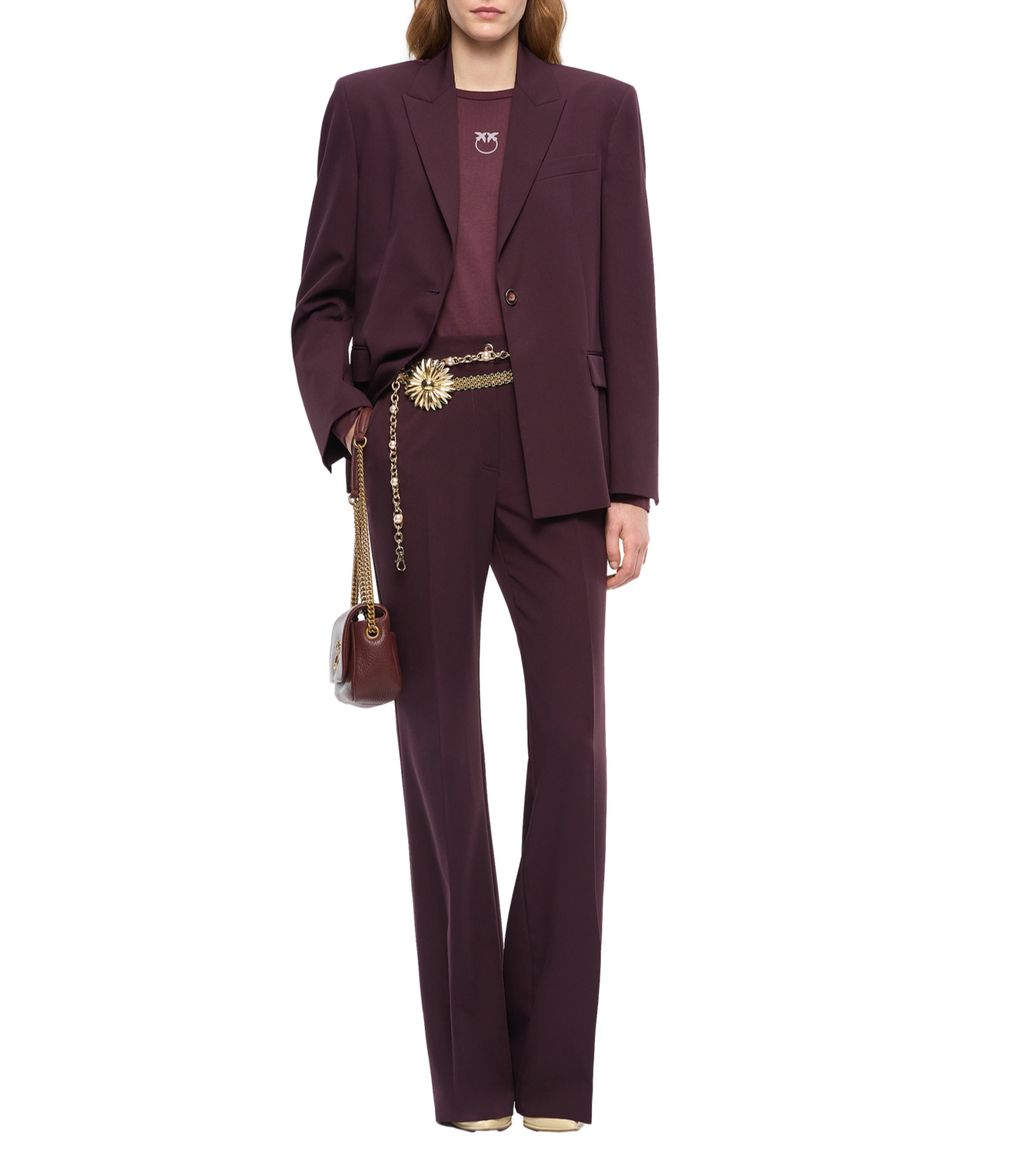 Pantalone Pinko 107214-A18E Donna - Bordeaux Scuro