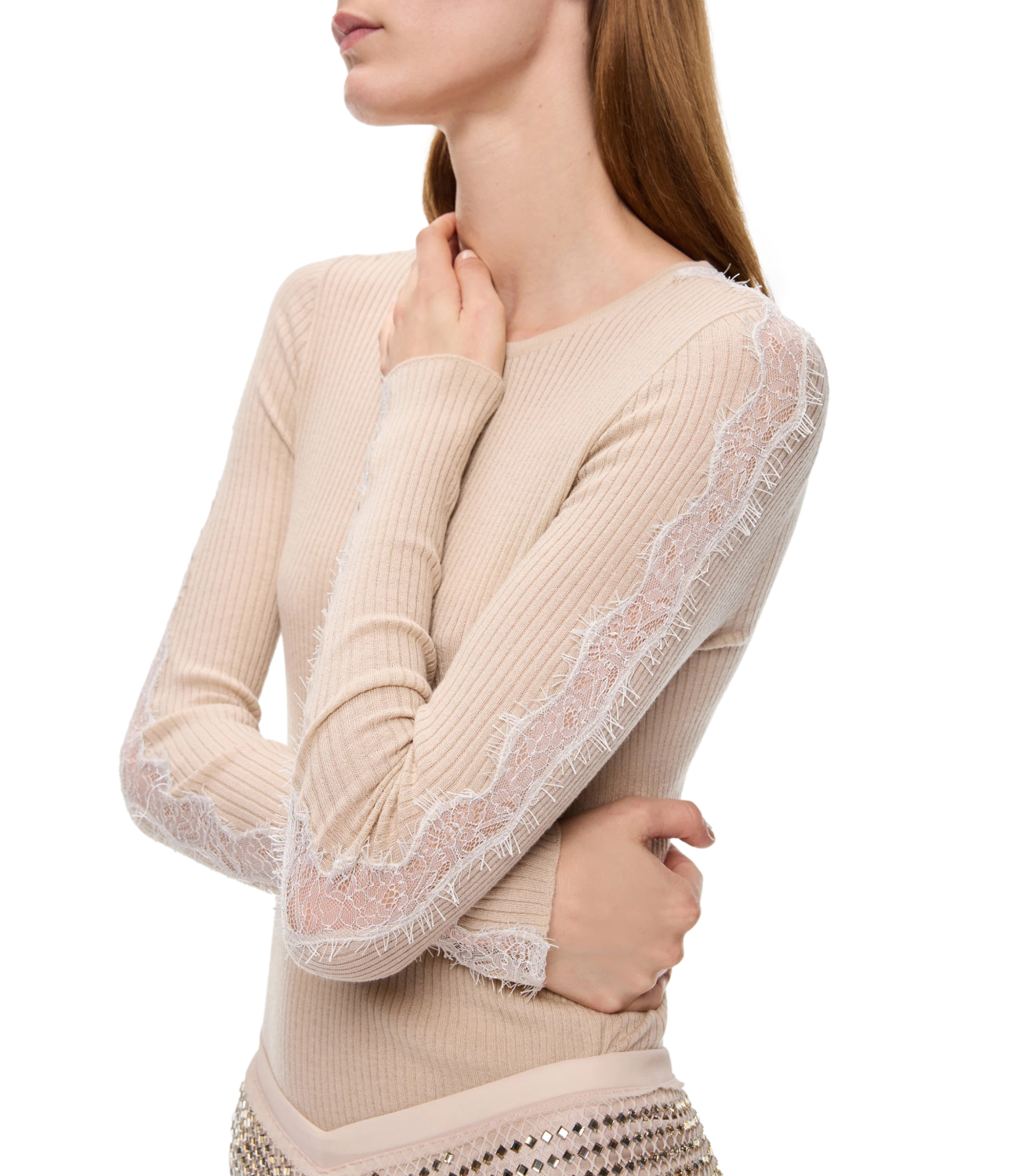 Maglia Pinko 107269-A3I0 Donna - Beige - Piuma