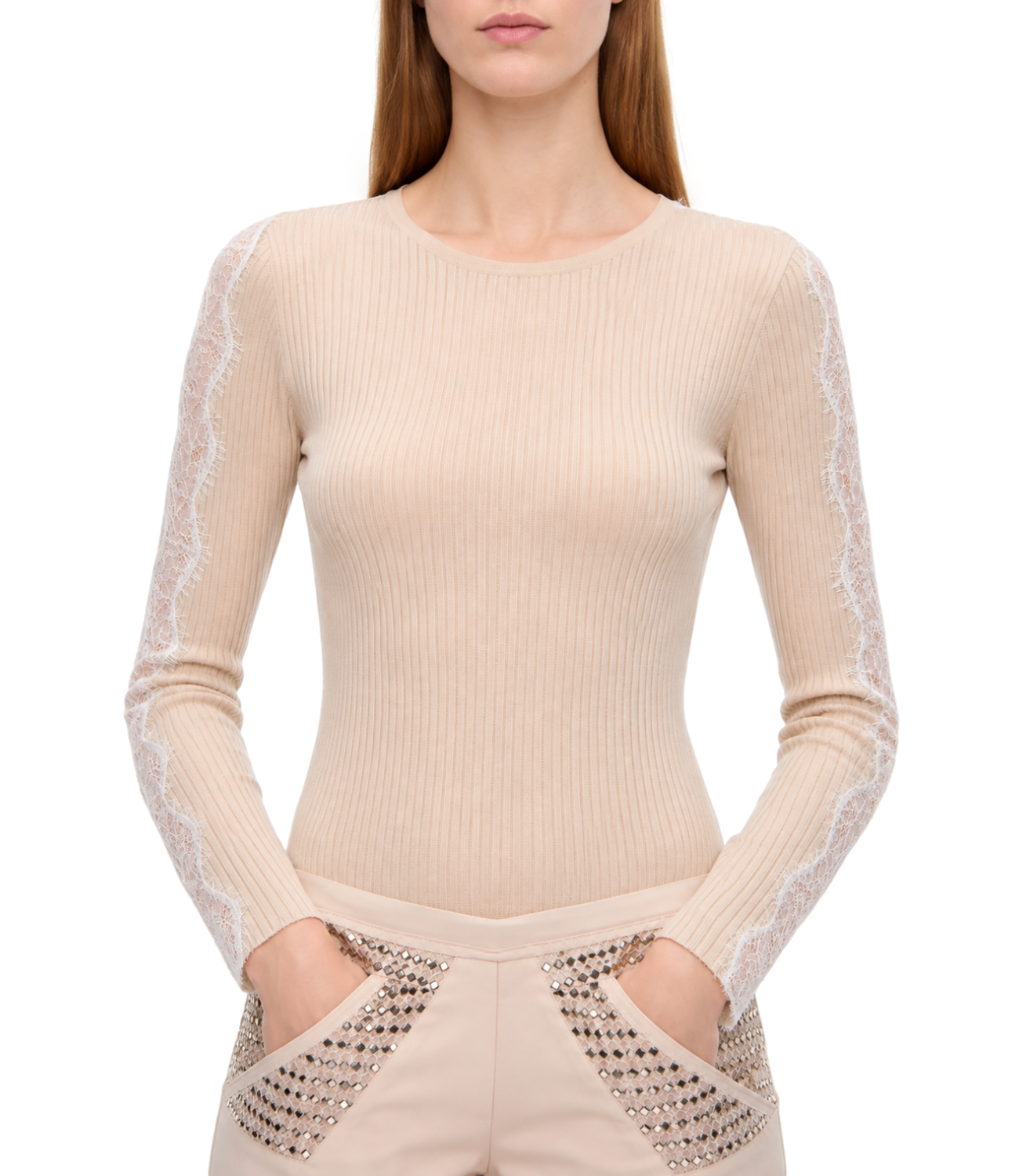Maglia Pinko 107269-A3I0 Donna - Beige - Piuma
