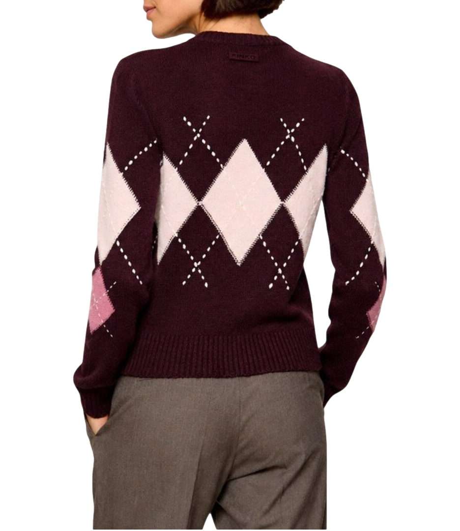 Maglia Pinko 107284-A3IE Donna - Bordeaux/rosa