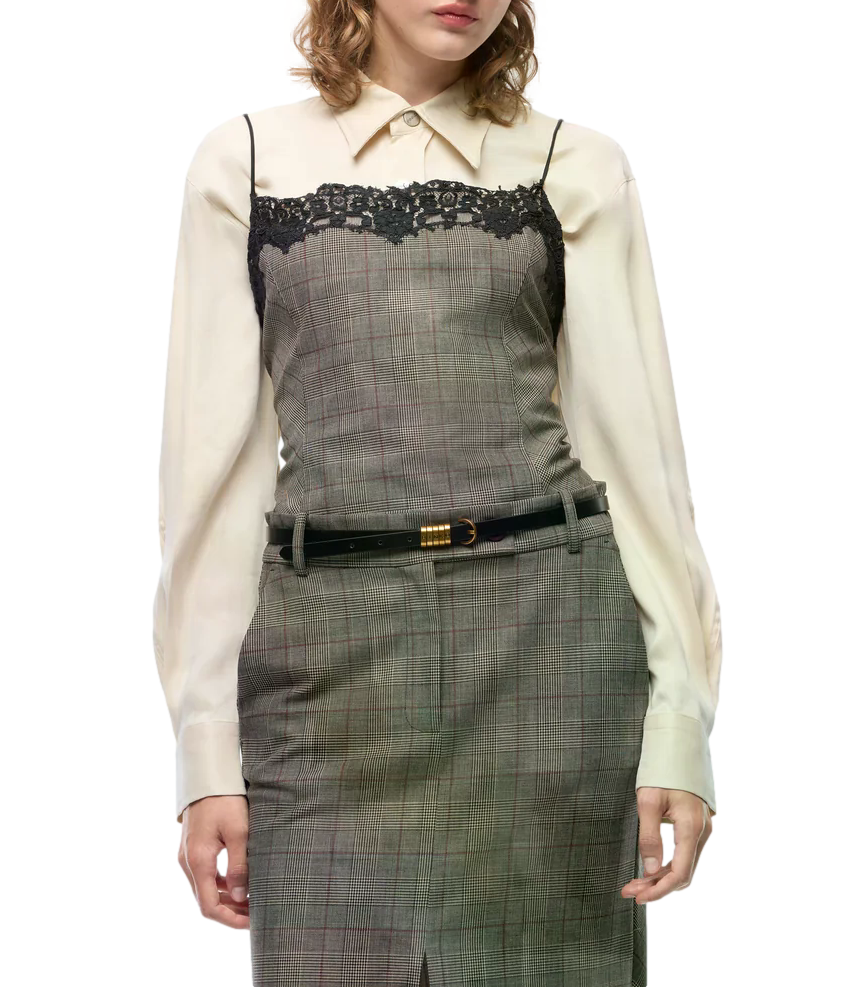Top Pinko 107472-A3FF Donna - Beige/bordeaux/nero