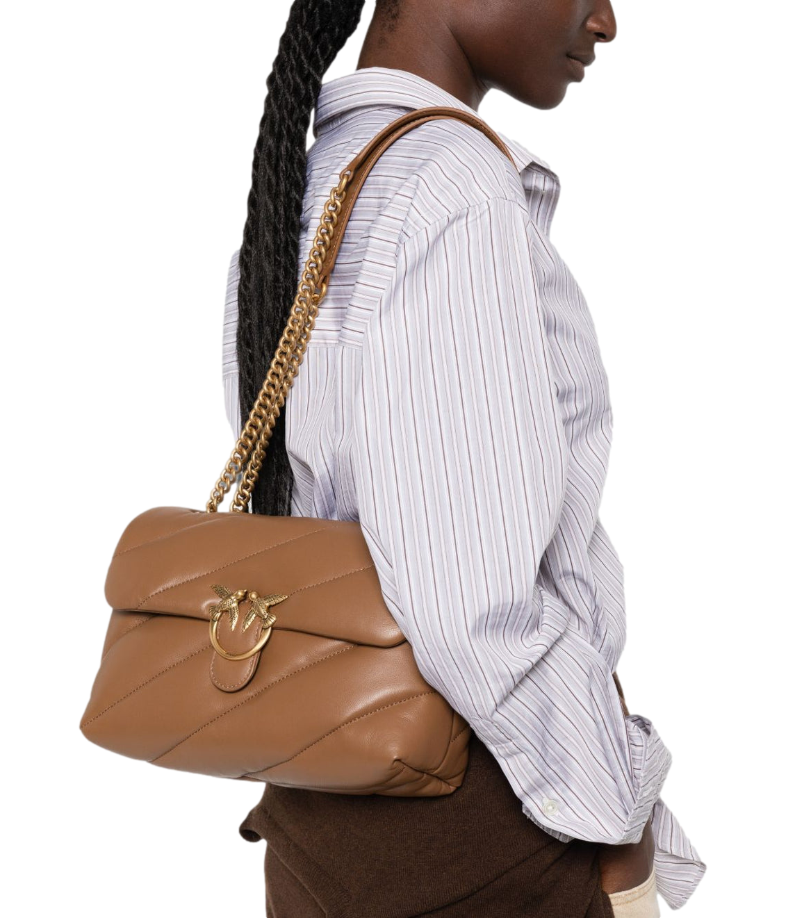 Borsa Pinko 107616-A0F2 Donna - Marrone CognaC-Antique Gold