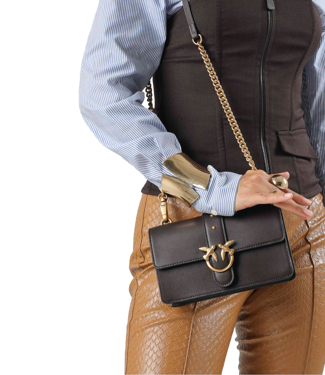 Borsa Pinko 107622-A0F1 Donna - Marrone MarascA-Antique Gold
