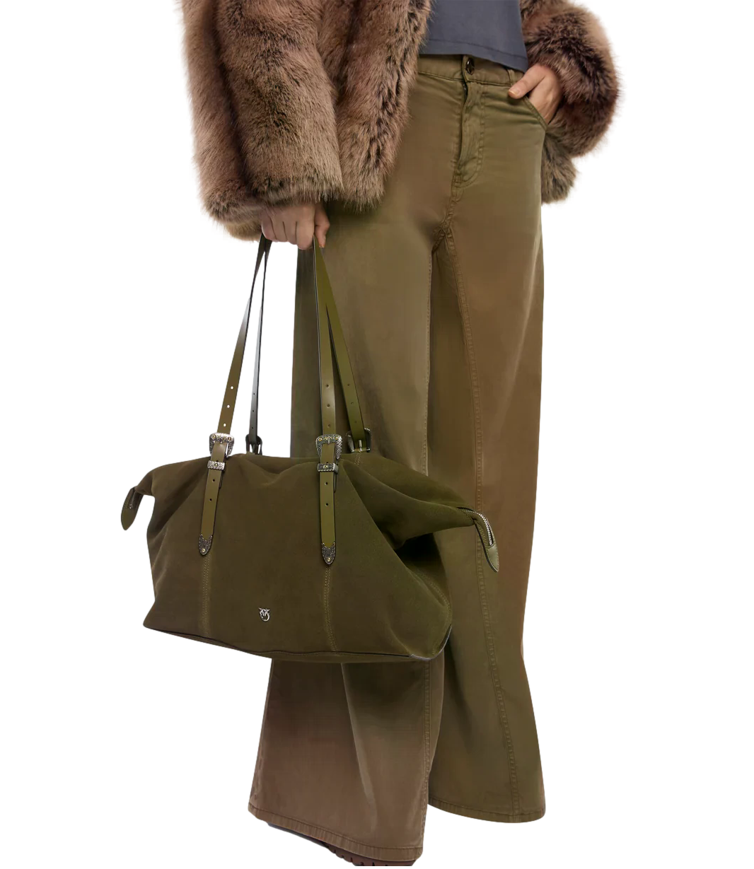 Borsa Pinko 107649-A0F6 Donna - Militar GreeN-Nickel