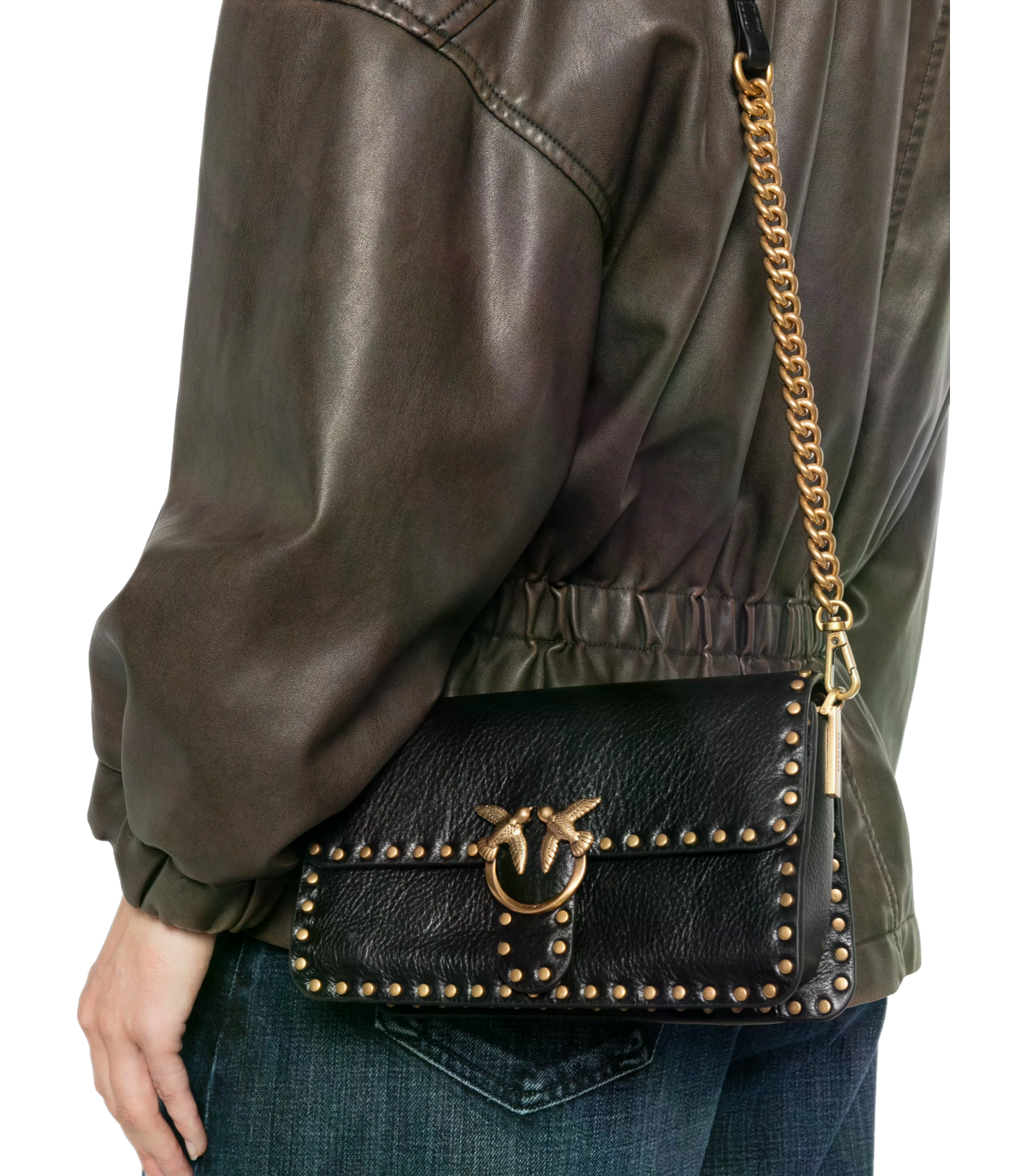Borsa Pinko 107665-A2JG Donna - NerO-Antique Gold