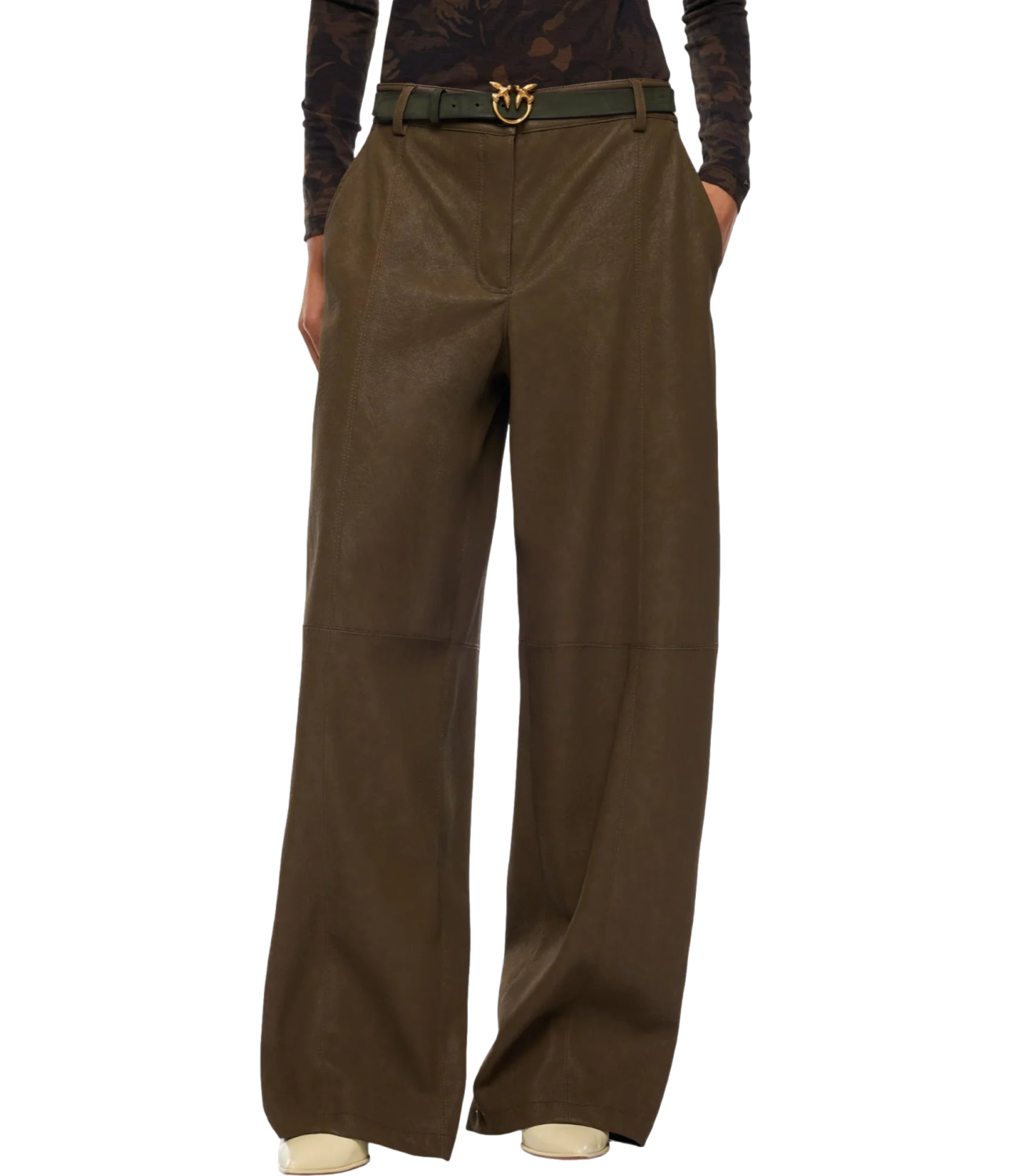 Pantalone Pinko 107710-A3MD Donna - Verde - Faggio