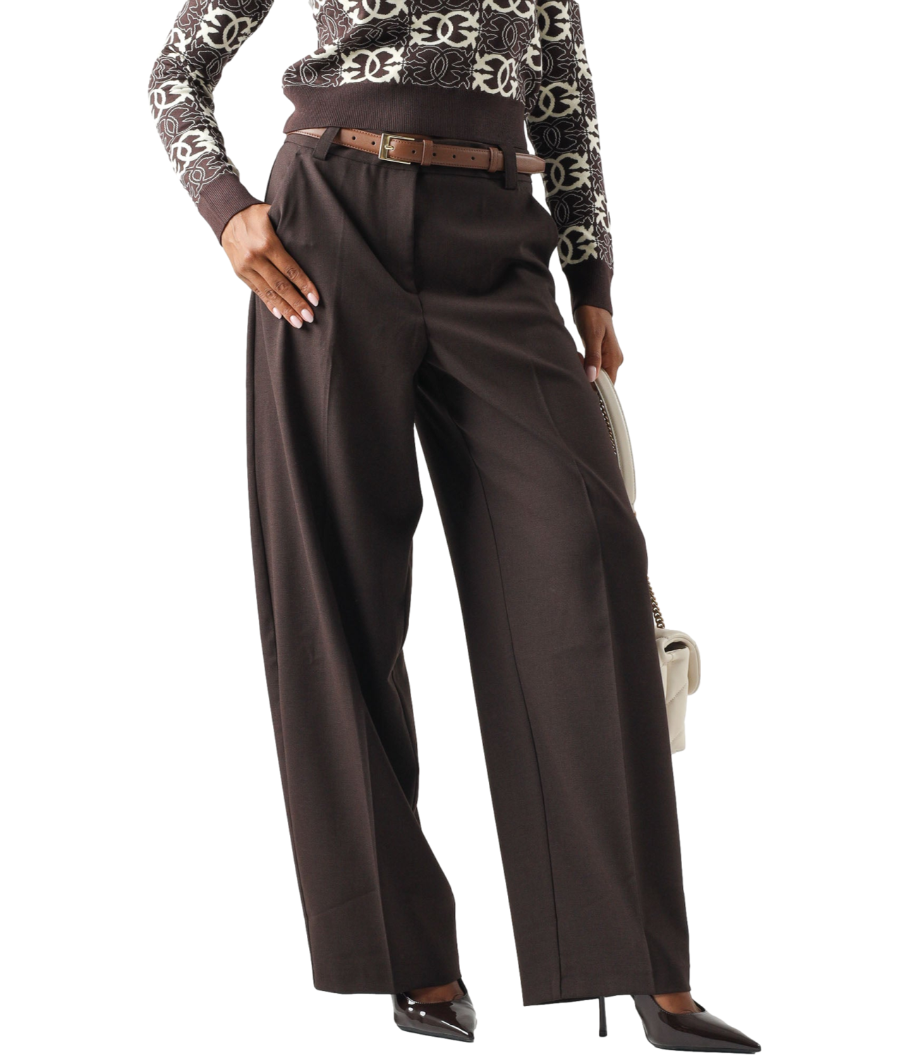 Pantalone Pinko 107712-A3MS Donna - Marrone Oltre Buio