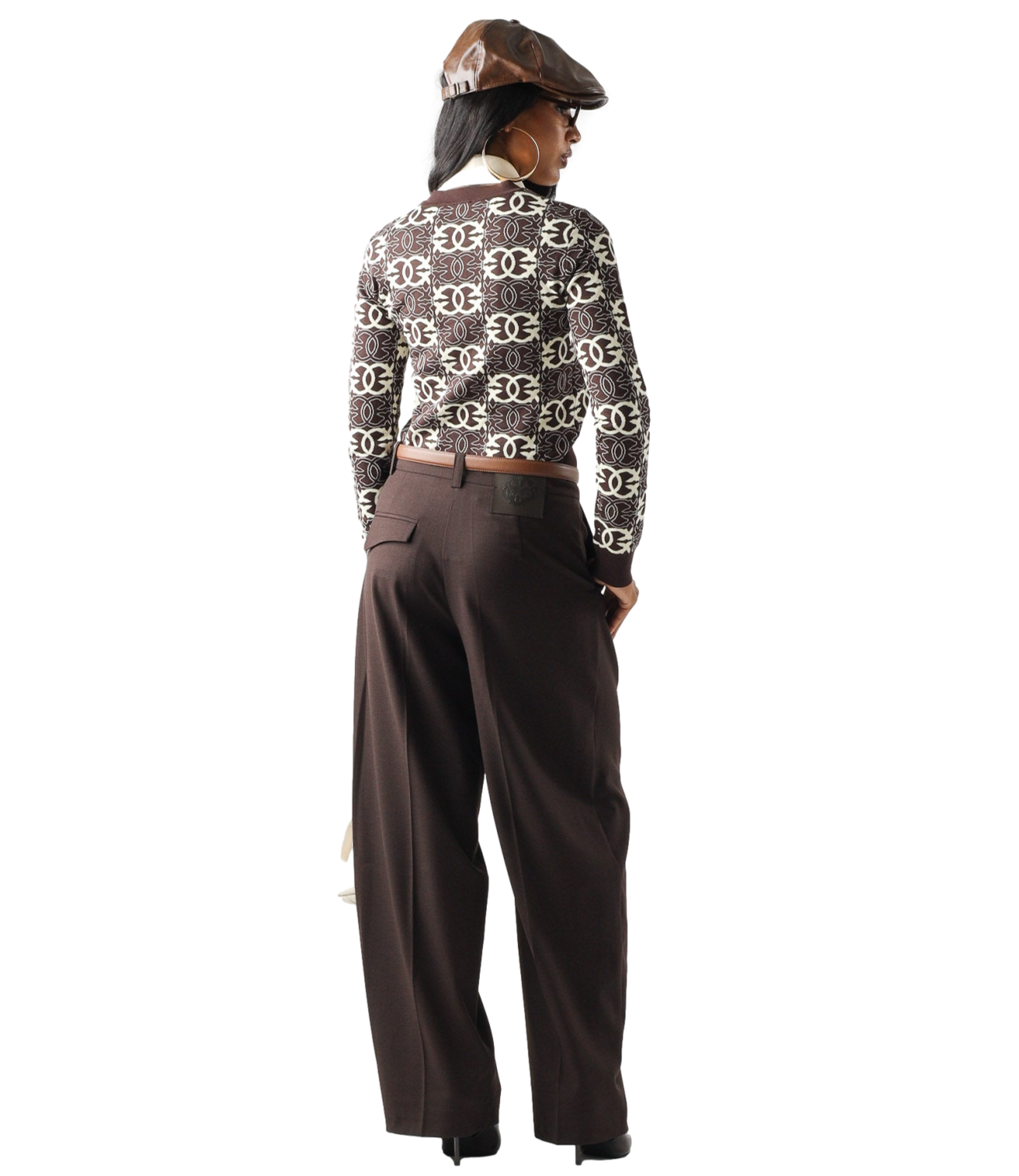 Pantalone Pinko 107712-A3MS Donna - Marrone Oltre Buio