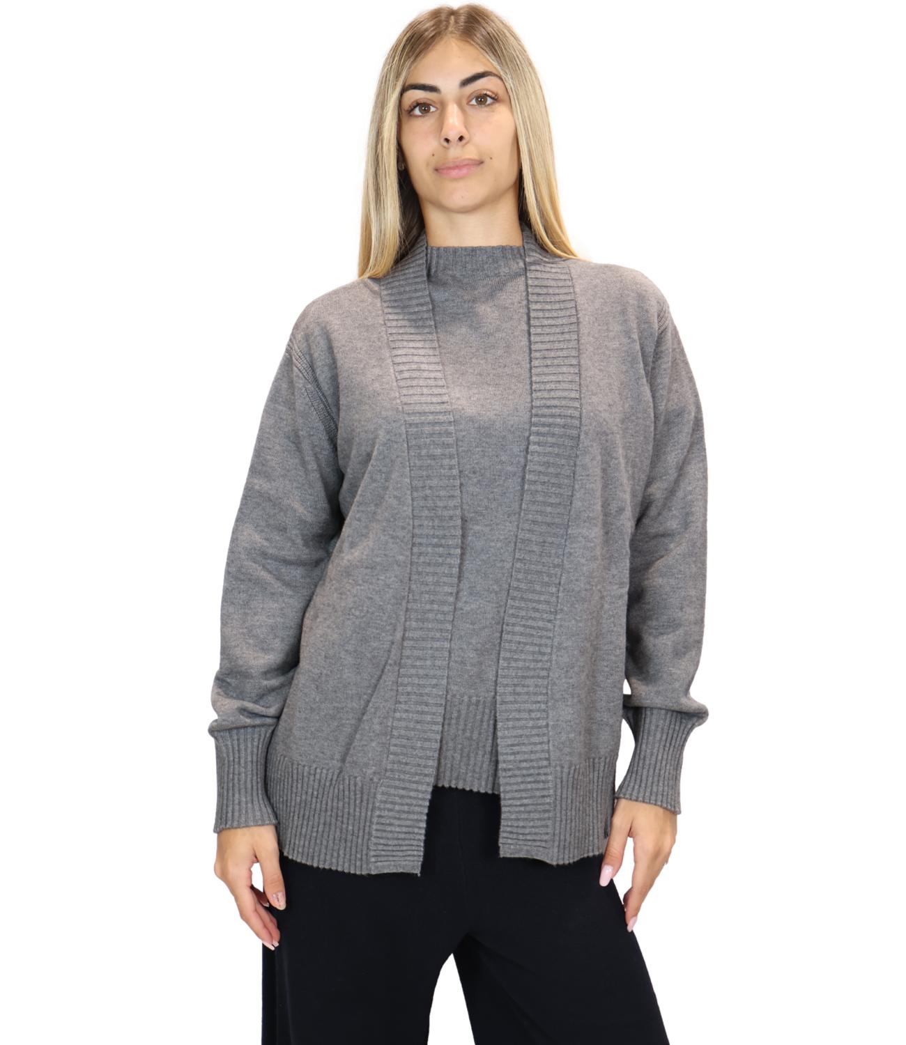 Cardigan Ragno DT49MN Donna - Ardesia Mel.