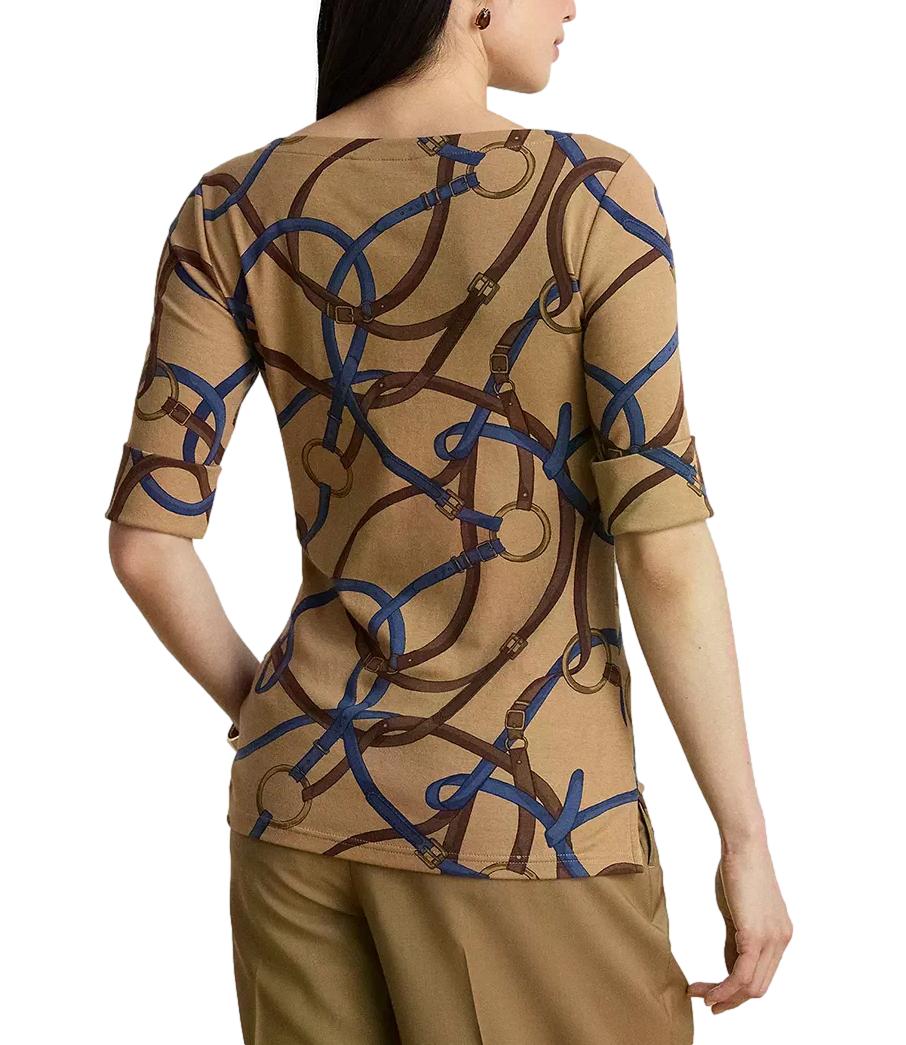 T-Shirt Ralph Lauren 200B27407 Donna - Camel Multi