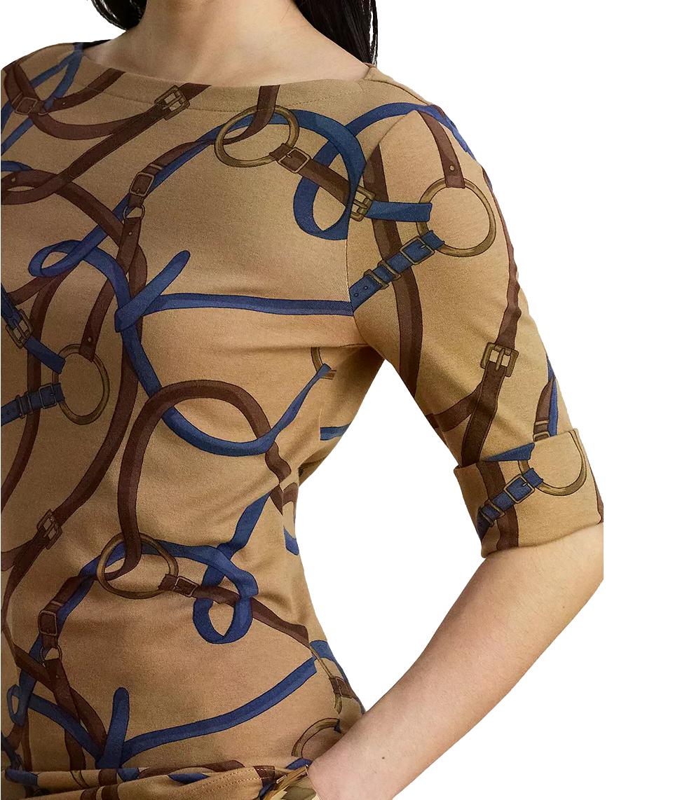 T-Shirt Ralph Lauren 200B27407 Donna - Camel Multi