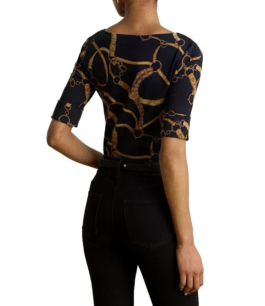 T-Shirt Ralph Lauren 200P13948 Donna - Black/tan