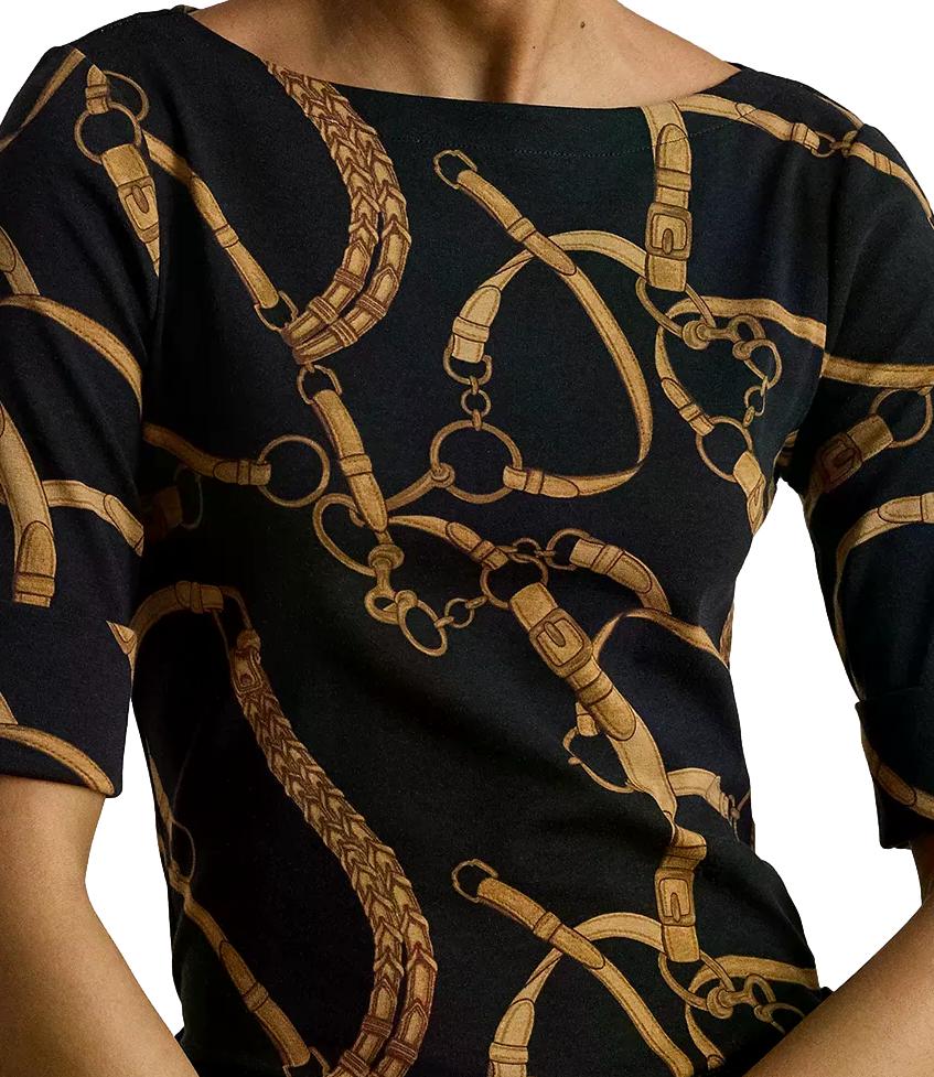 T-Shirt Ralph Lauren 200P13948 Donna - Black/tan