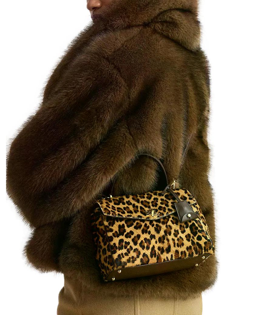 Borsa Ralph Lauren 431P18422 Donna - Modern Leopard/chestnut Brown