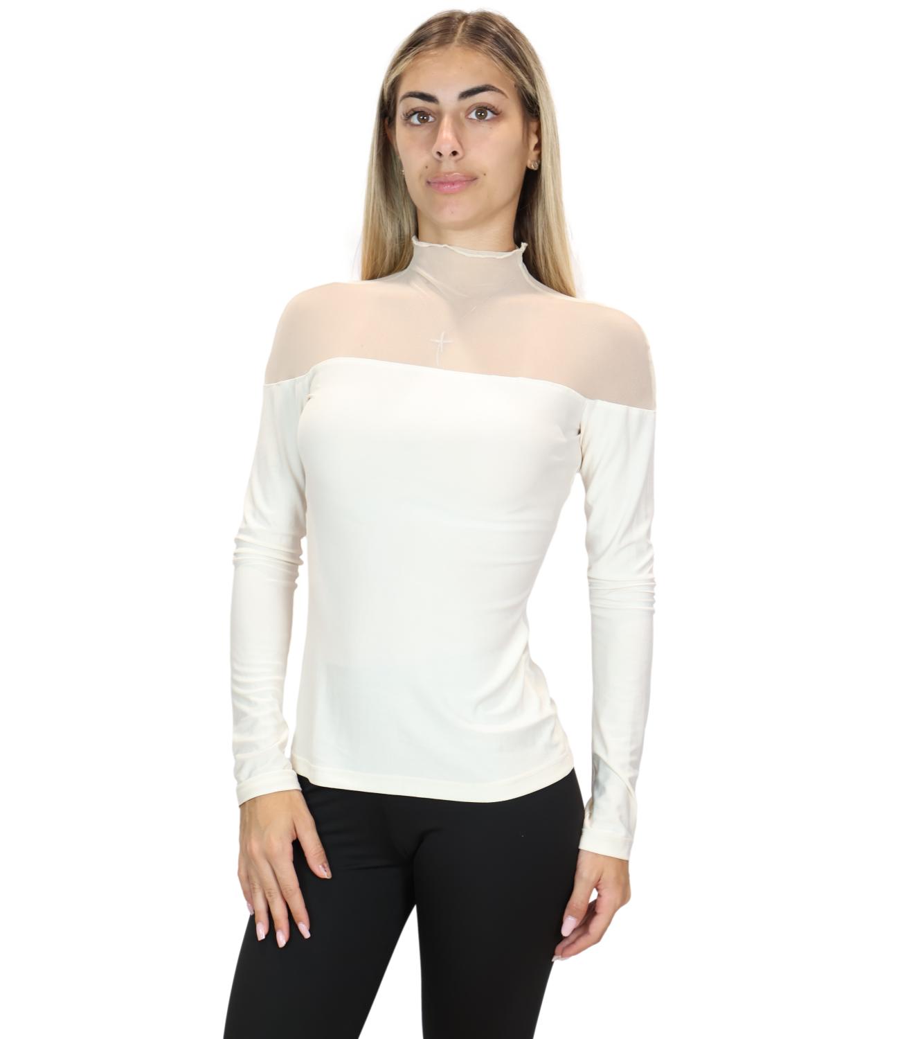 T-Shirt Silence Limited MA7069AI26 Donna - Milk
