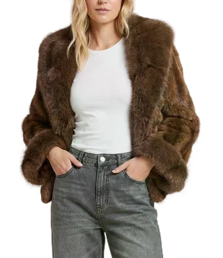 Pelliccia Souvenir P40K0003 Donna - Castagna