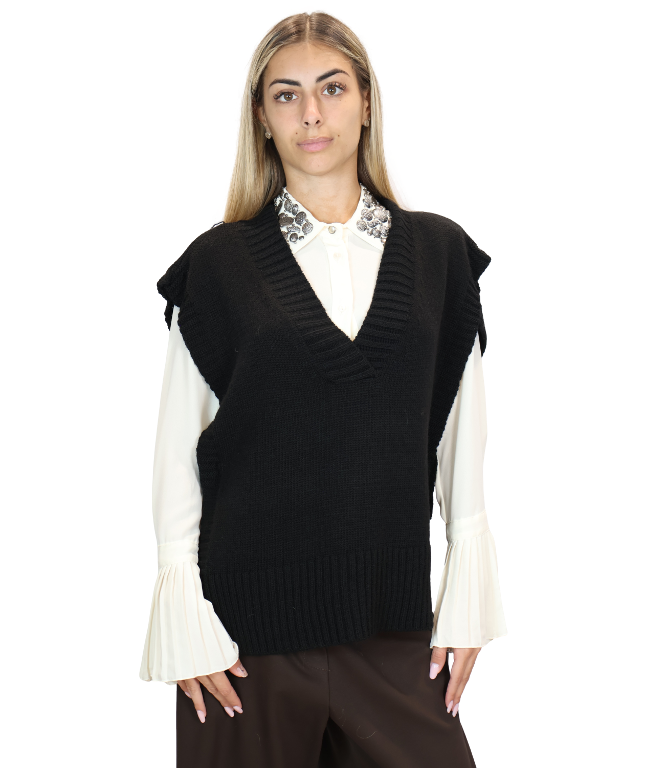 Gilet Souvenir S40B0055 Donna - Nero