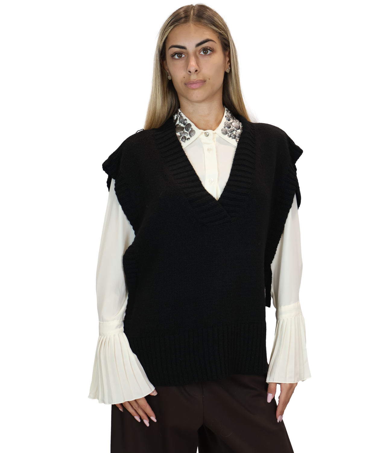 Gilet Souvenir S40B0055 Donna - Nero