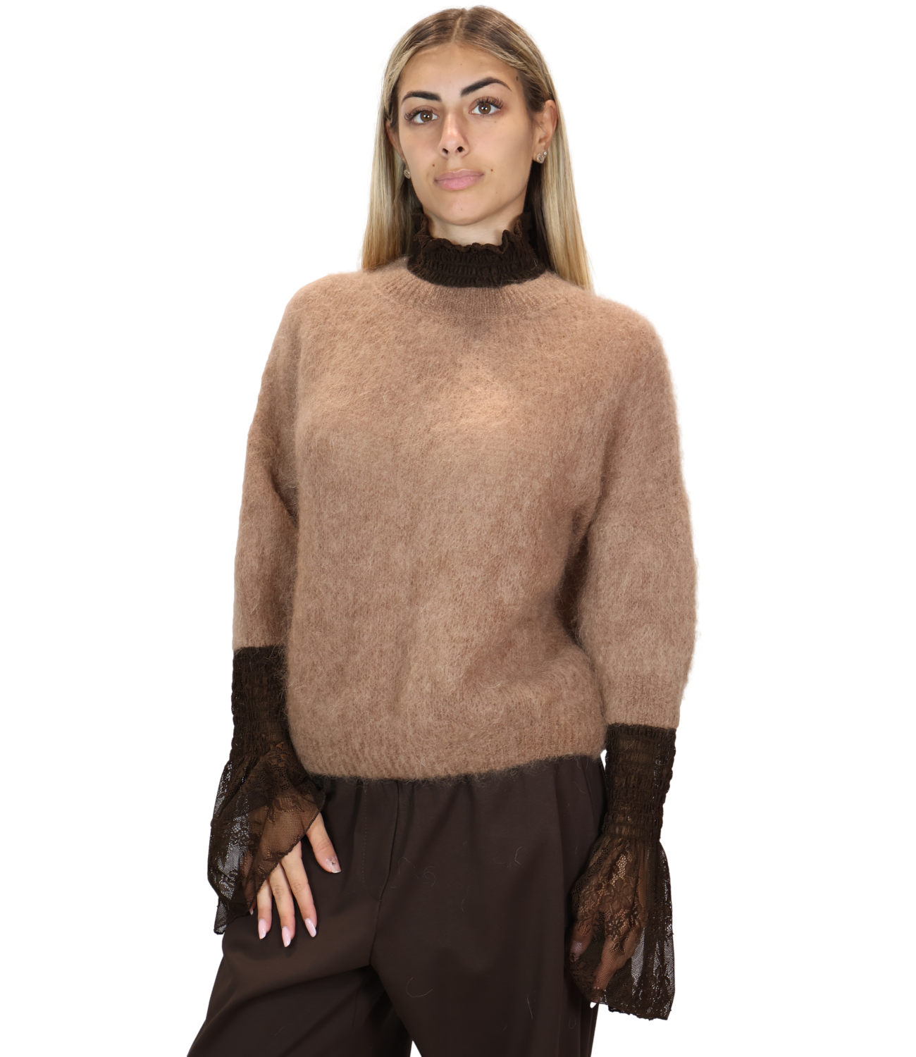 Maglia Souvenir T40R0346 Donna - Cammello