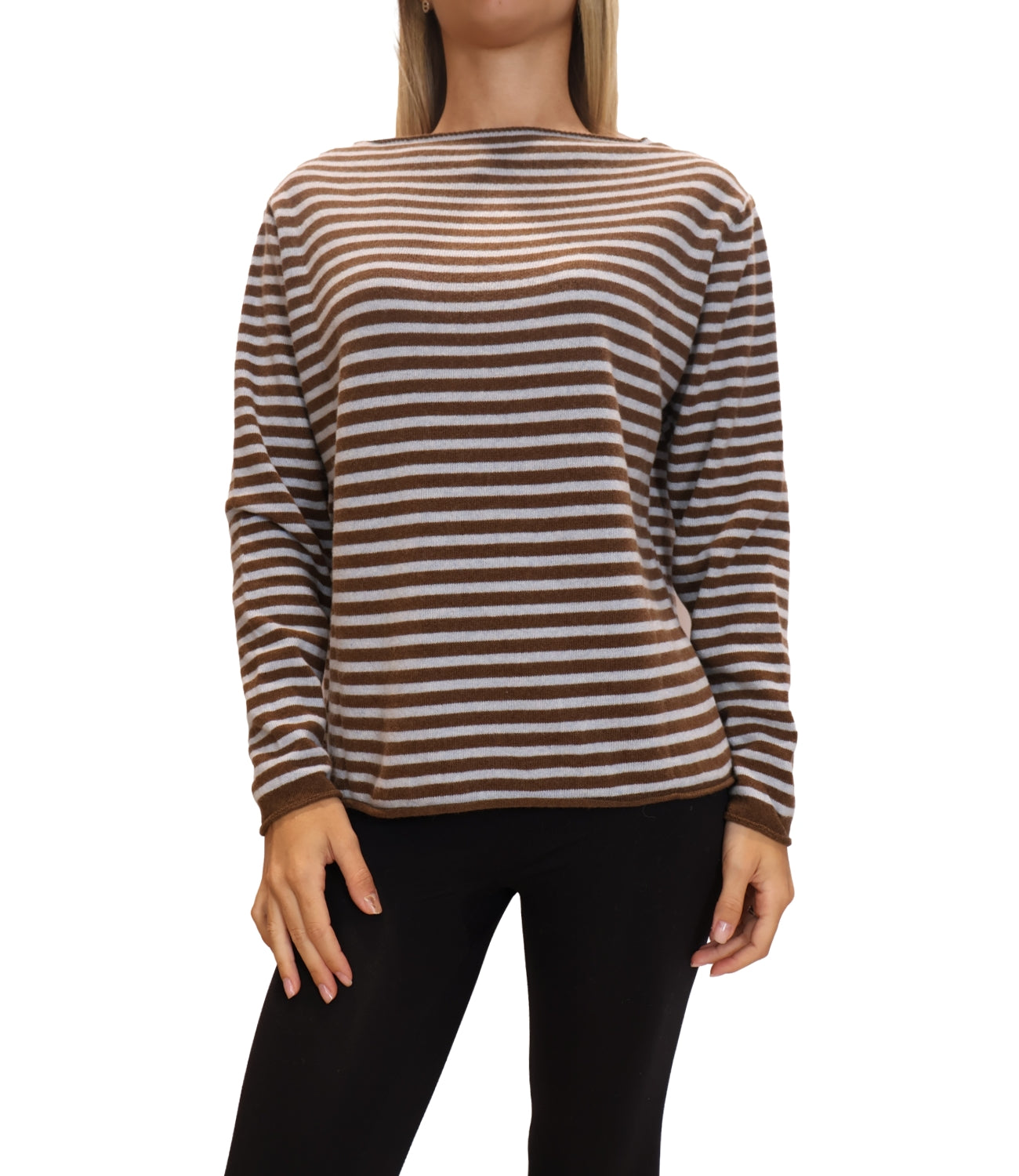 Maglia Studio it 6631 Donna - Celeste/moro
