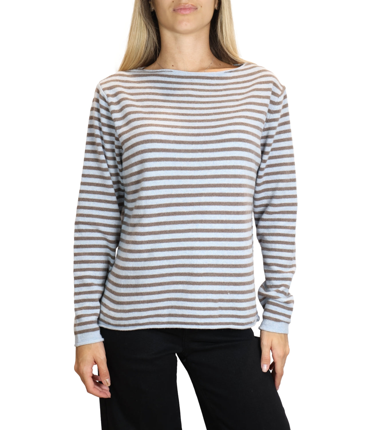 Maglia Studio it 6631 Donna - Celeste/tortora
