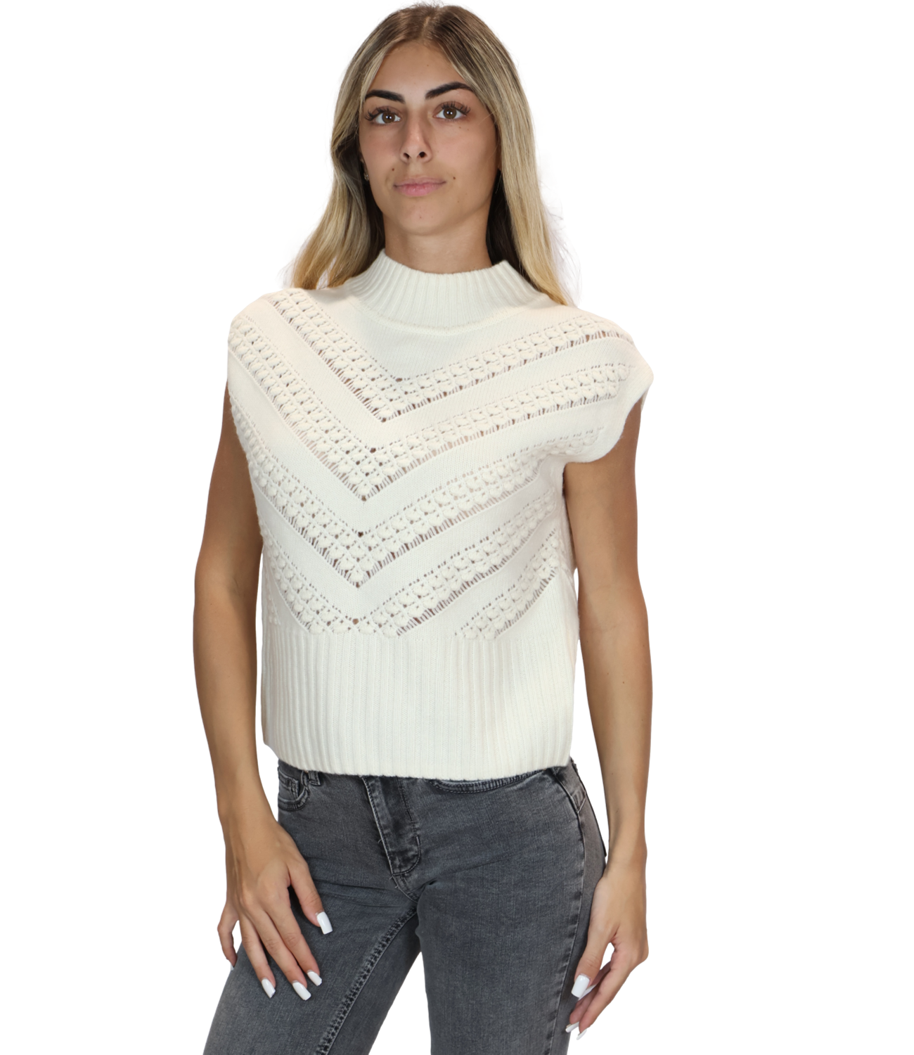 Gilet Suncoo H26M01041 Donna - 01-Blanc Casse