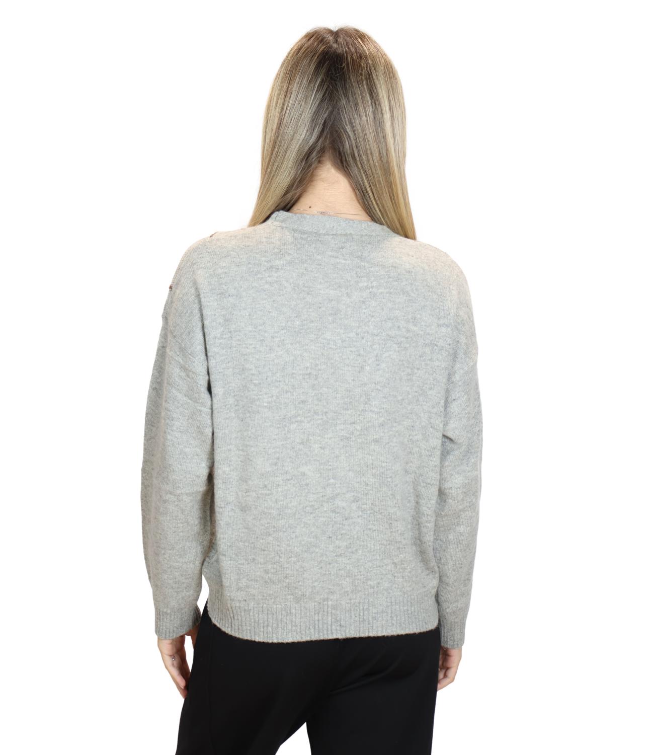 Cardigan Susy Mix HS26805 Donna - Grigio