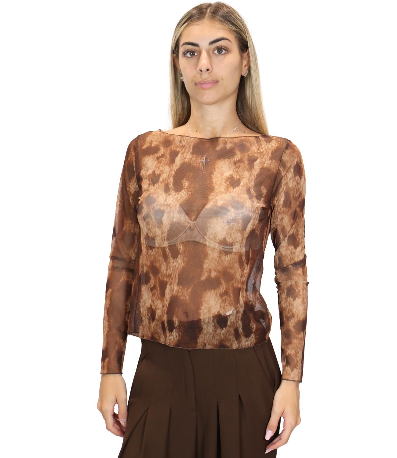 Maglia Susy Mix L362GR25 Donna - Moro