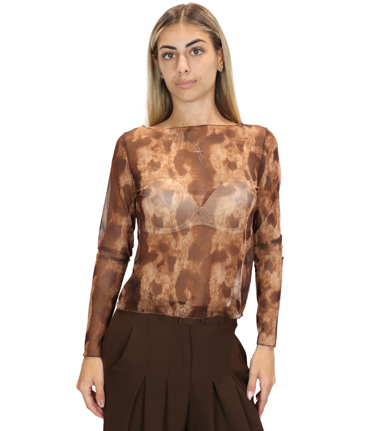 Maglia Susy Mix L362GR25 Donna - Moro
