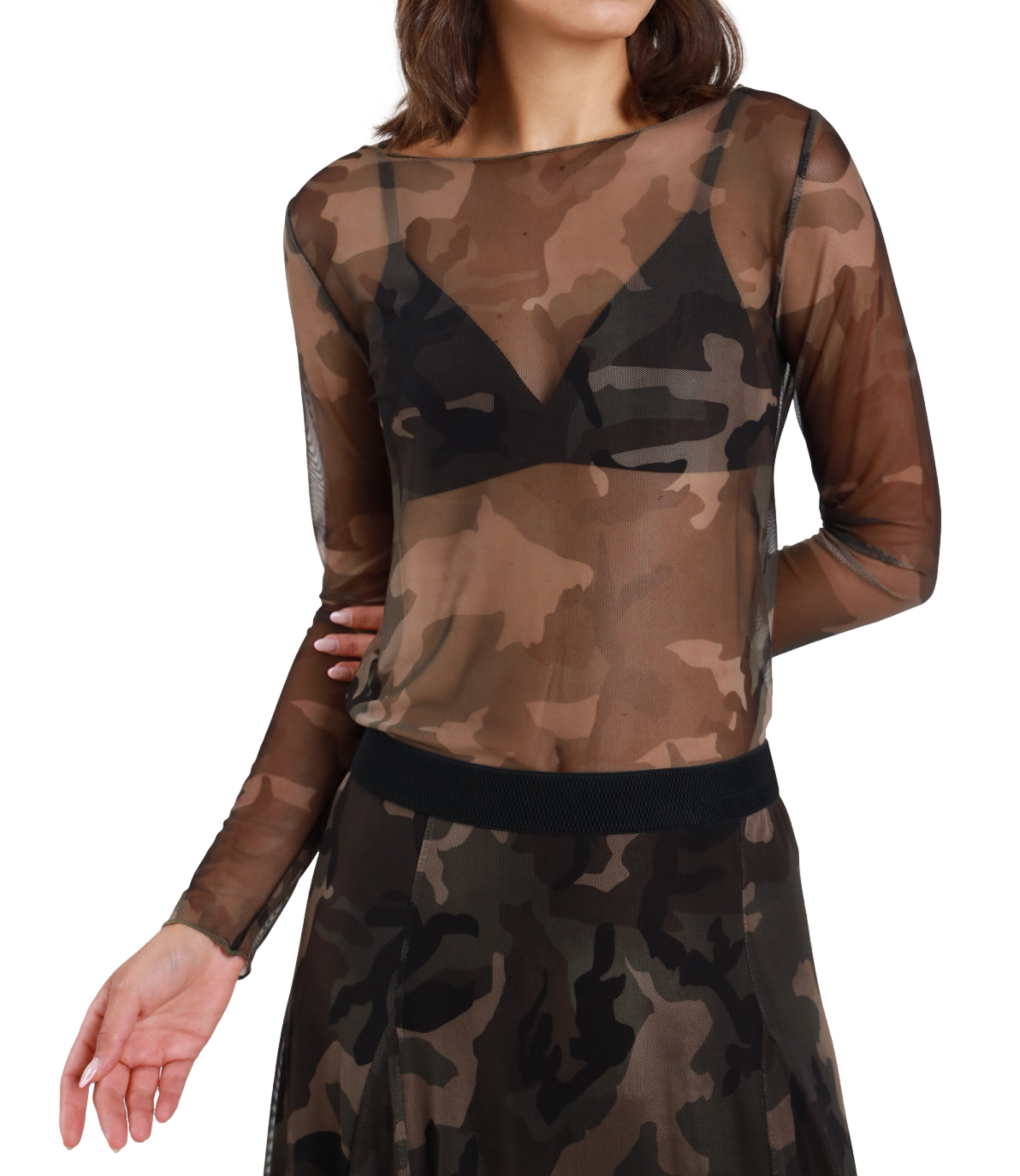 Maglia Susy Mix L362MI Donna - Mimetico