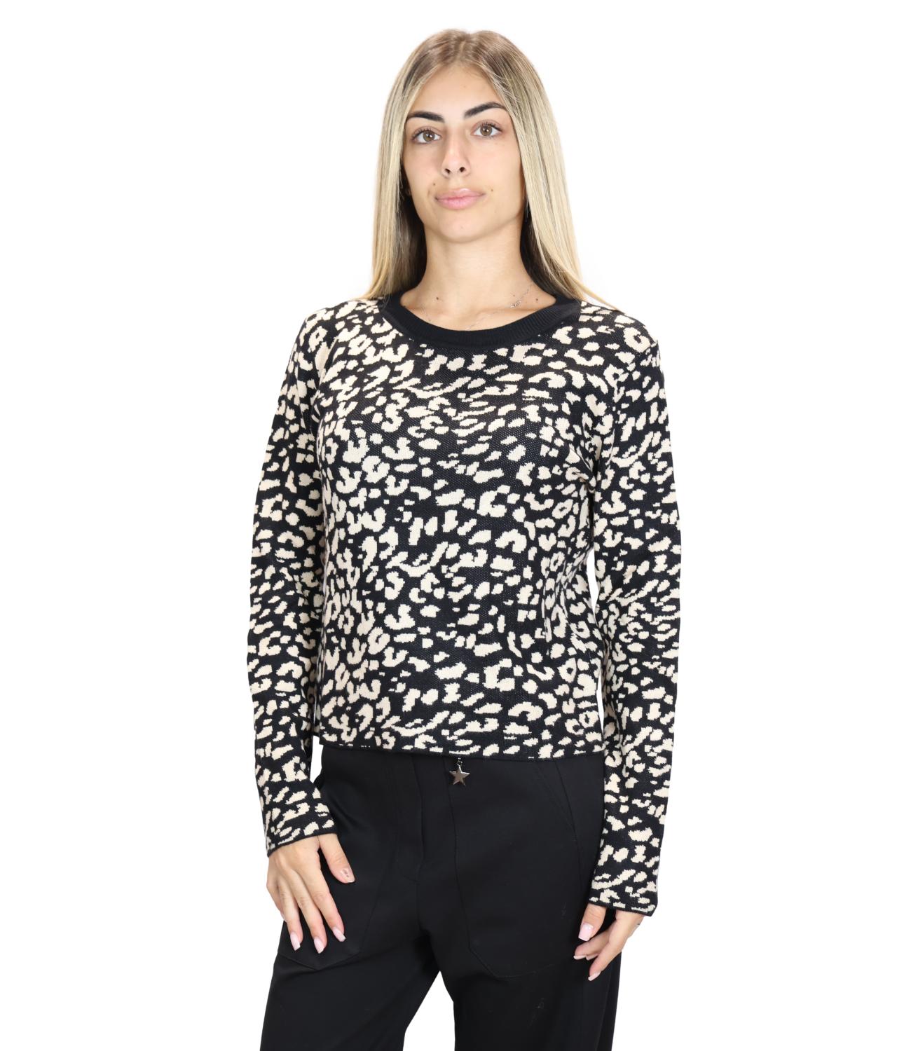 Maglia Susy Mix LN8771 Donna - Nero