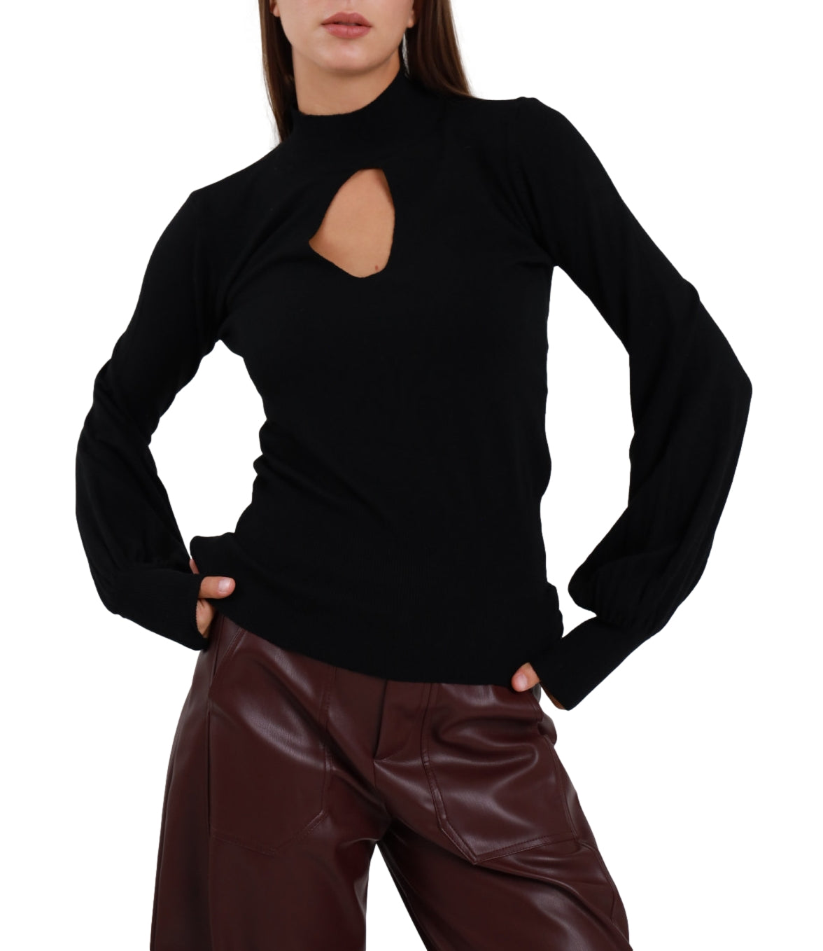 Maglia Susy Mix M339 Donna - Nero