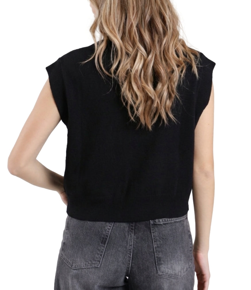 Gilet Susy Mix QR69204 Donna - Nero