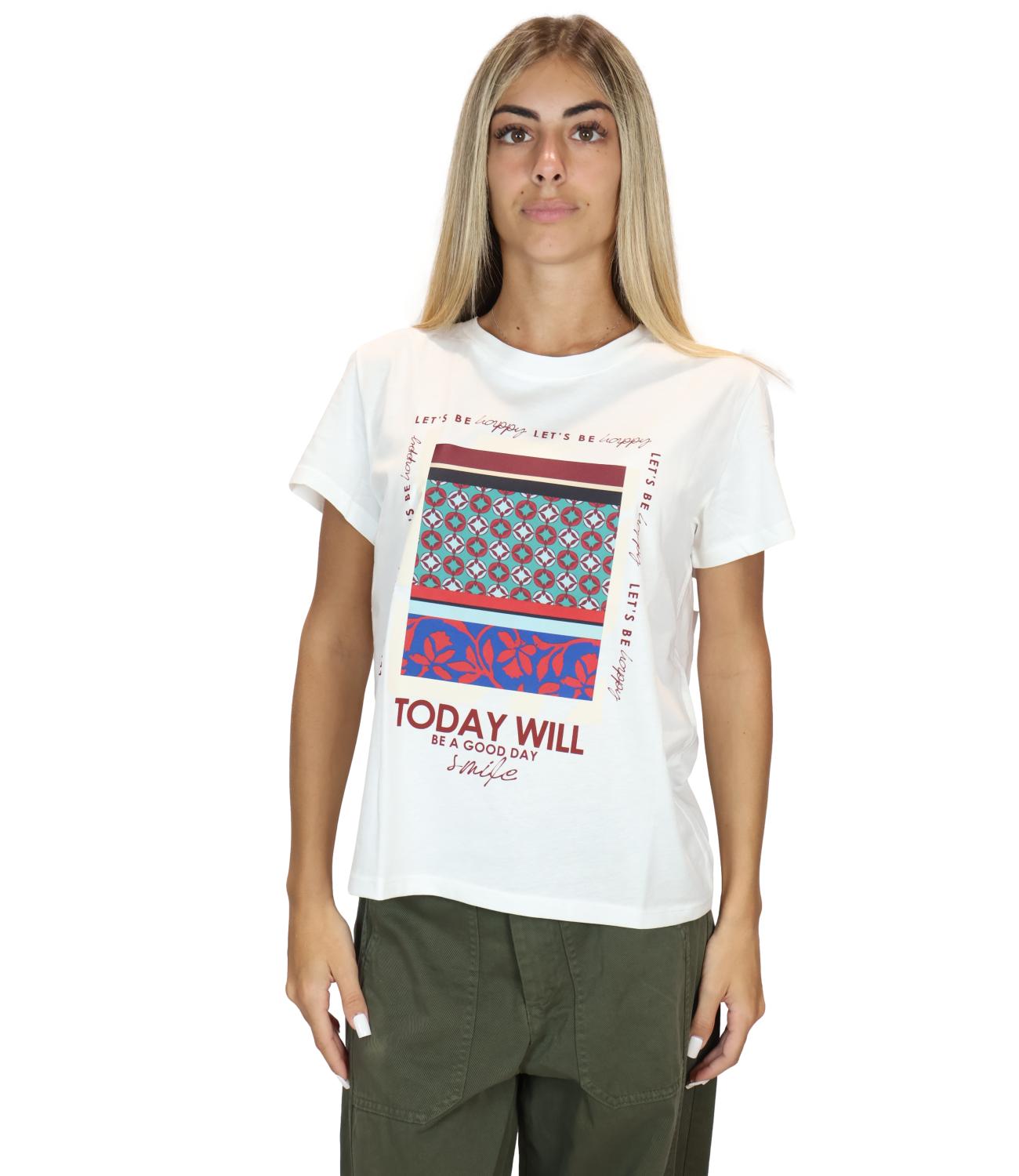 T-Shirt Susy Mix SH004840 Donna - B.co/verde