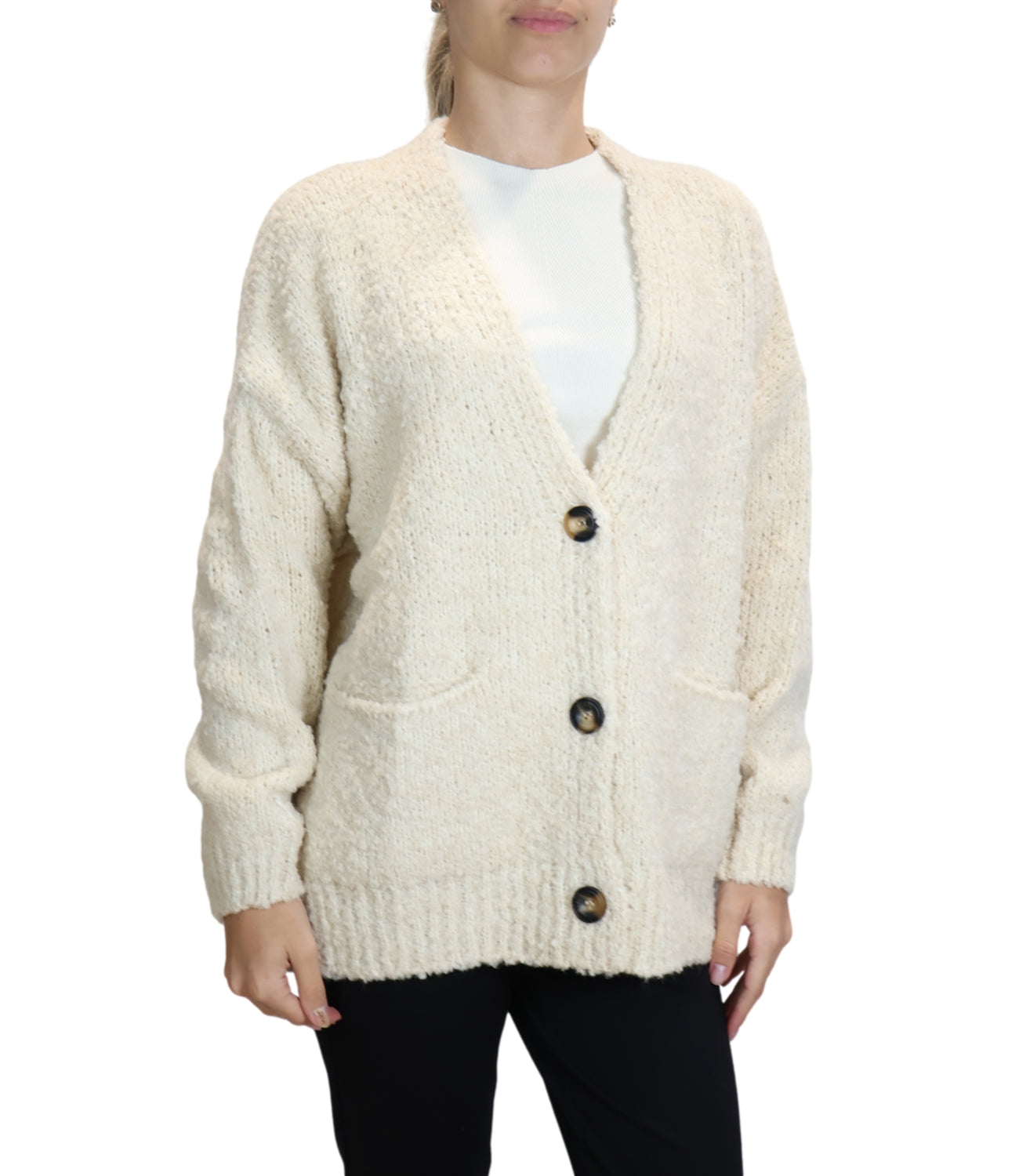 Cardigan Susy Mix WK32848 Donna - Crema
