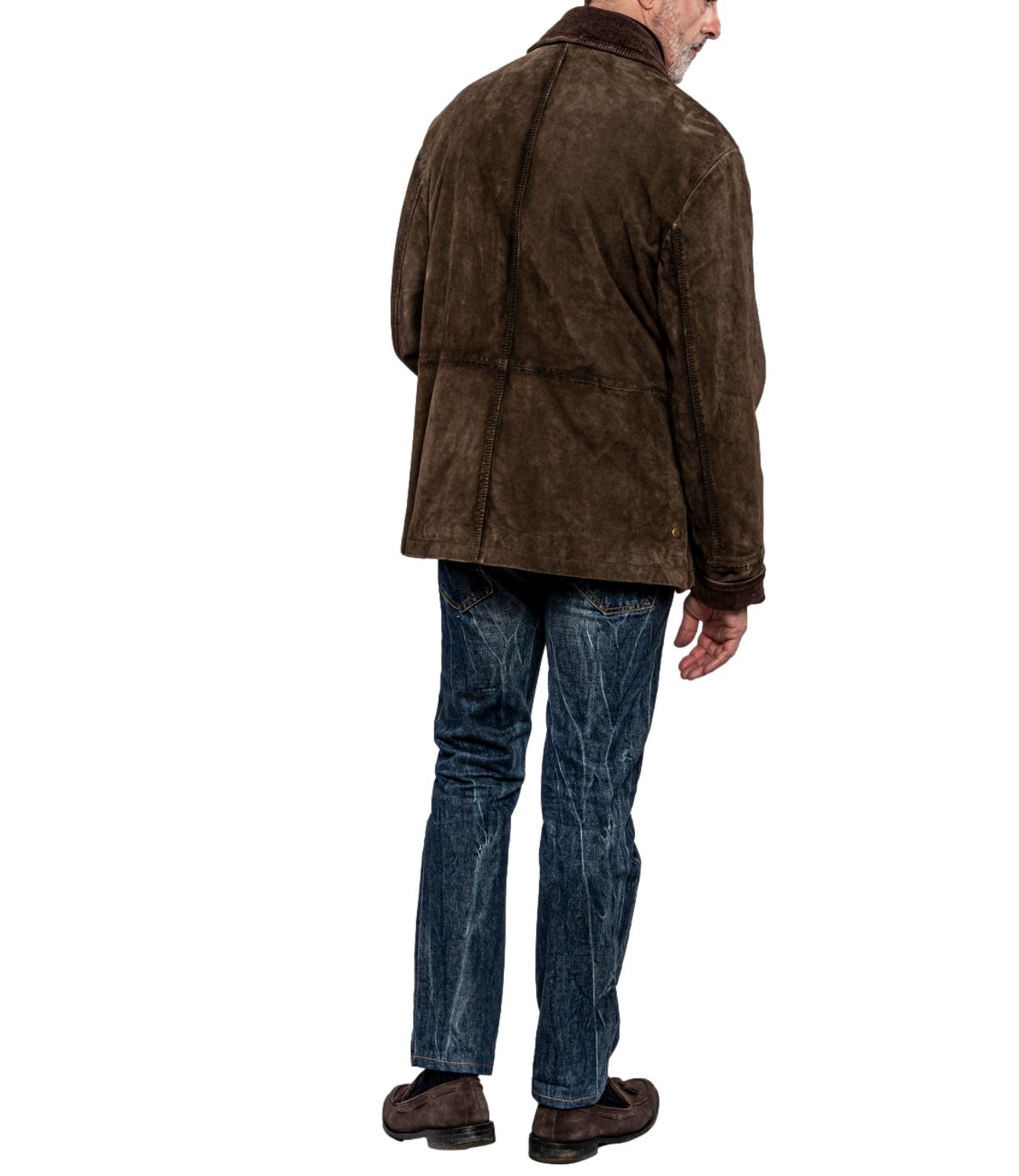 Giacca pelle The Jack Leathers BALMORAL Uomo - Verde Alga