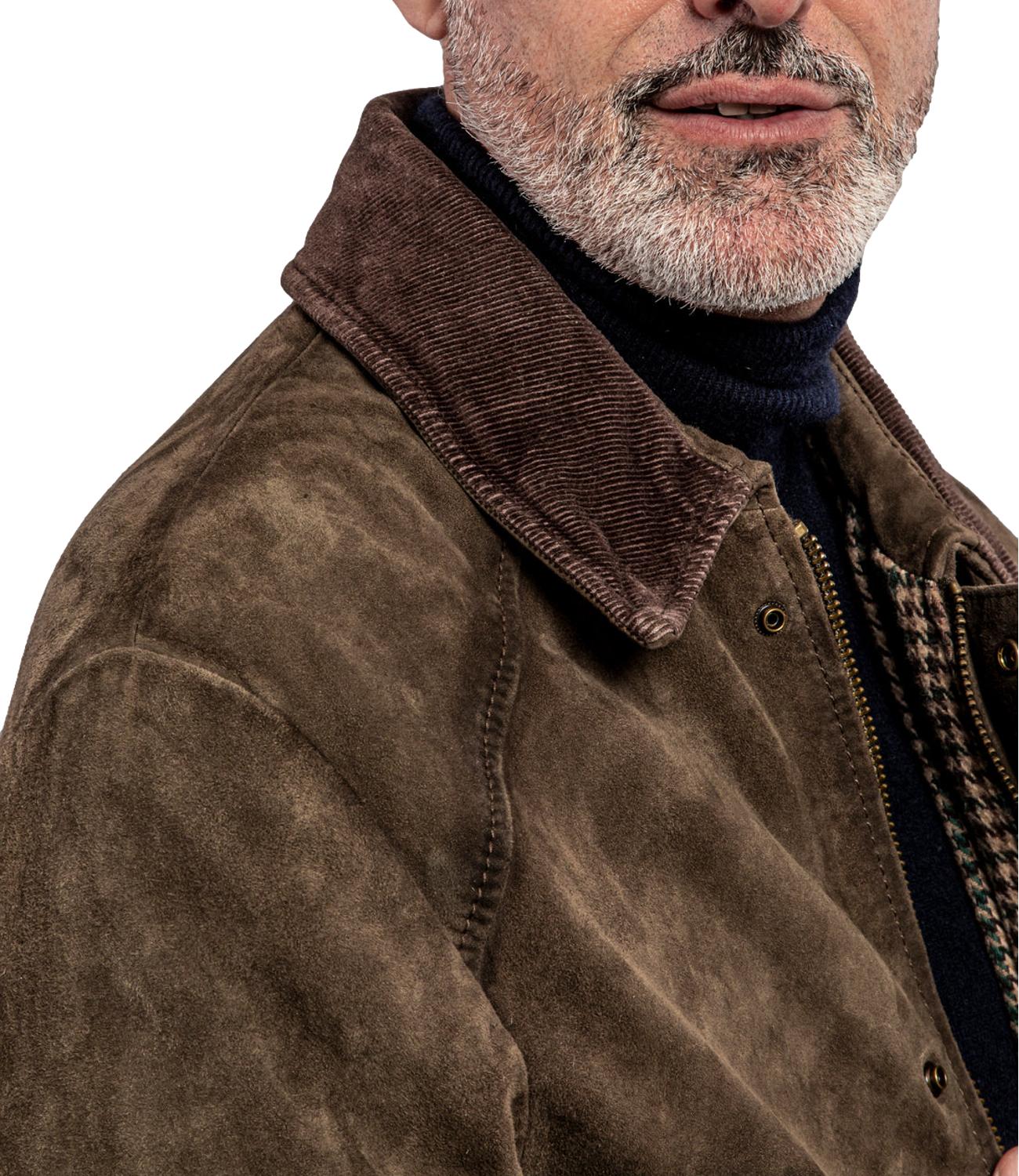 Giacca pelle The Jack Leathers BALMORAL Uomo - Verde Alga