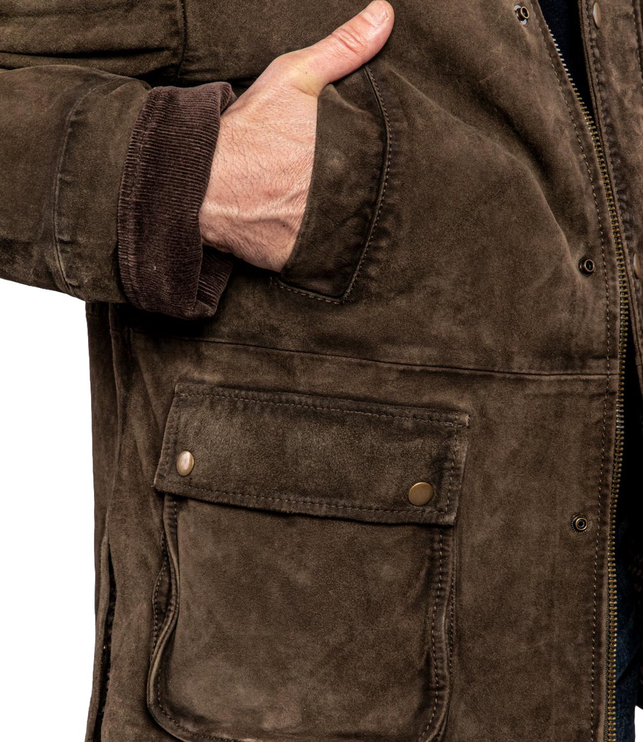 Giacca pelle The Jack Leathers BALMORAL Uomo - Verde Alga