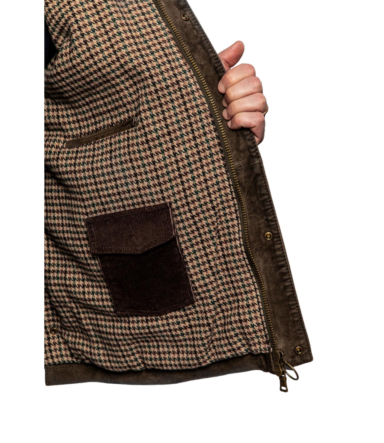 Giacca pelle The Jack Leathers BALMORAL Uomo - Verde Alga