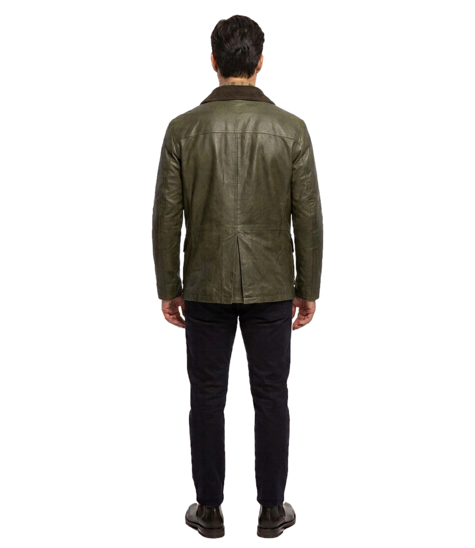 Giacca pelle The Jack Leathers BALMORAL Uomo - Marrone