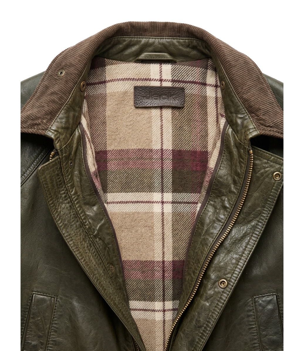 Giacca pelle The Jack Leathers BALMORAL Uomo - Marrone