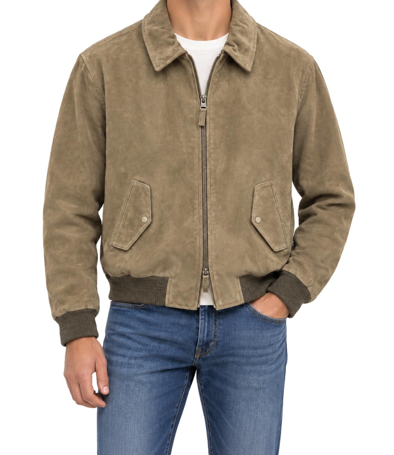 Giacca pelle The Jack Leathers JUSTIN Uomo - Palude