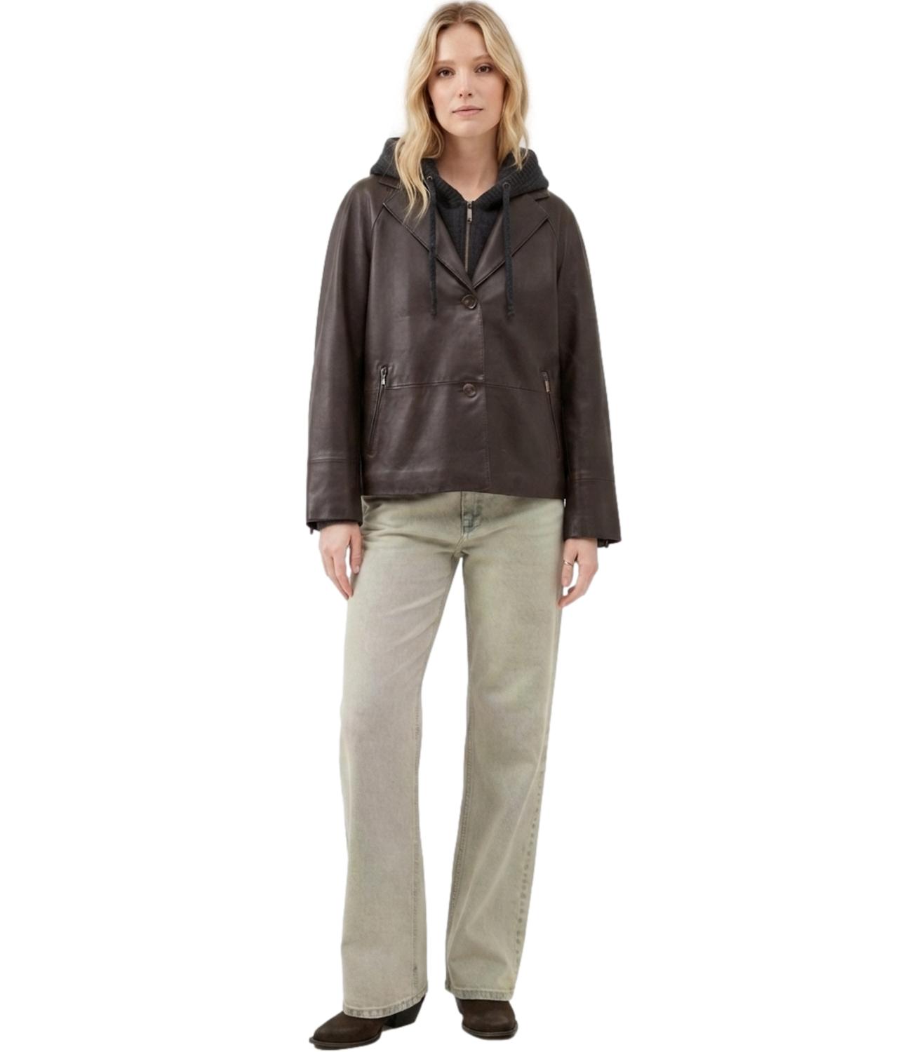 Giacca The Jackie Leathers SUN NABO Donna - Dark Brown