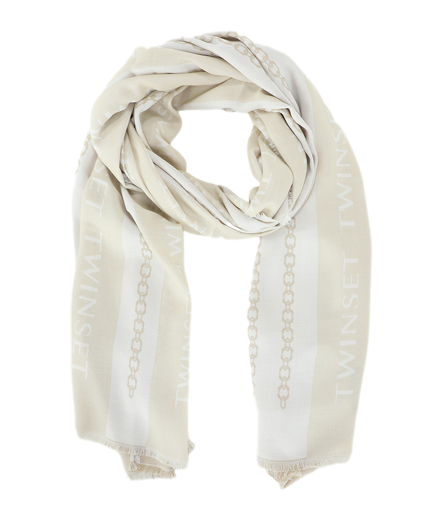 Stola Twin Set 262TA4350 Donna - Jacq.righe Parchment/giglio