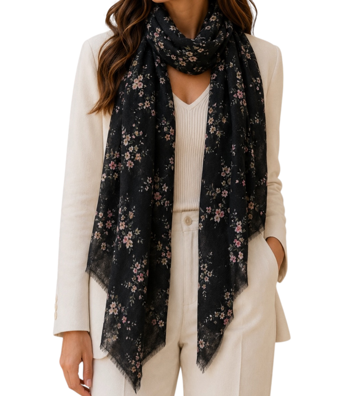 Stola Twin Set 262TA4370 Donna - St.little Flowers Black/rose