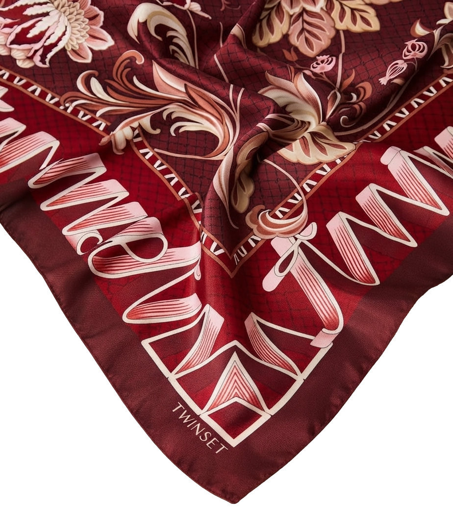 Foulard Twin Set 262TO5550 Donna - St.optical Logo Bordeaux