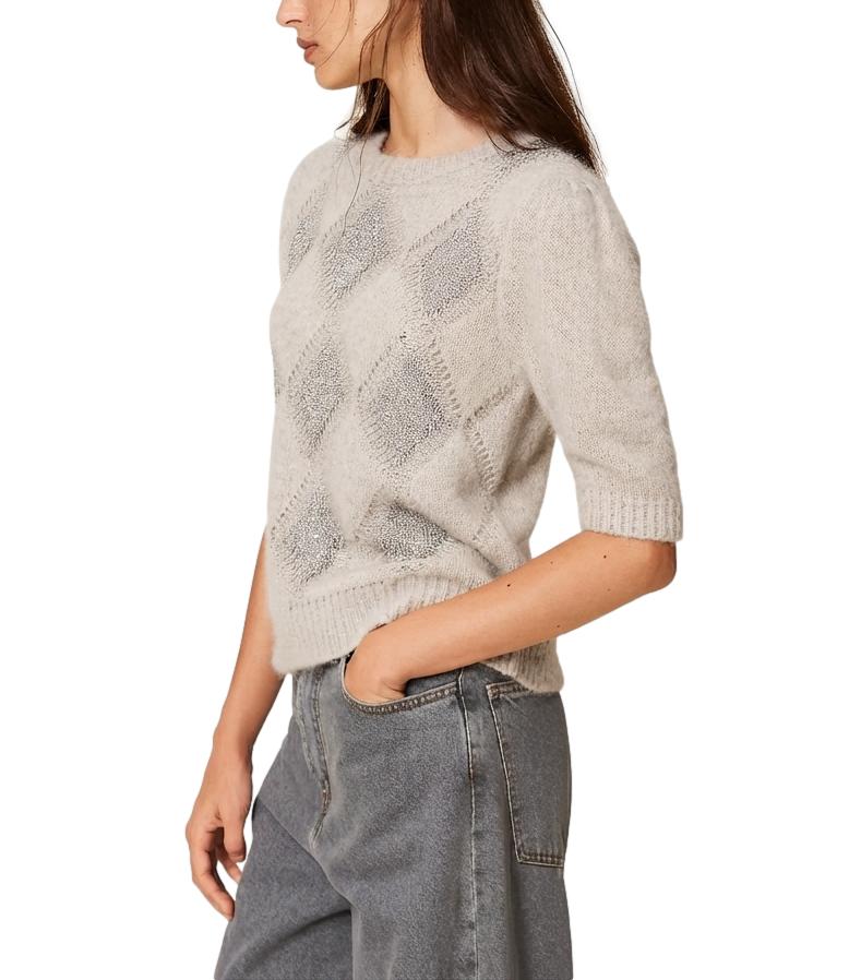 Maglia Twin Set 262TT3171 Donna - Grigio Chiaro Melange