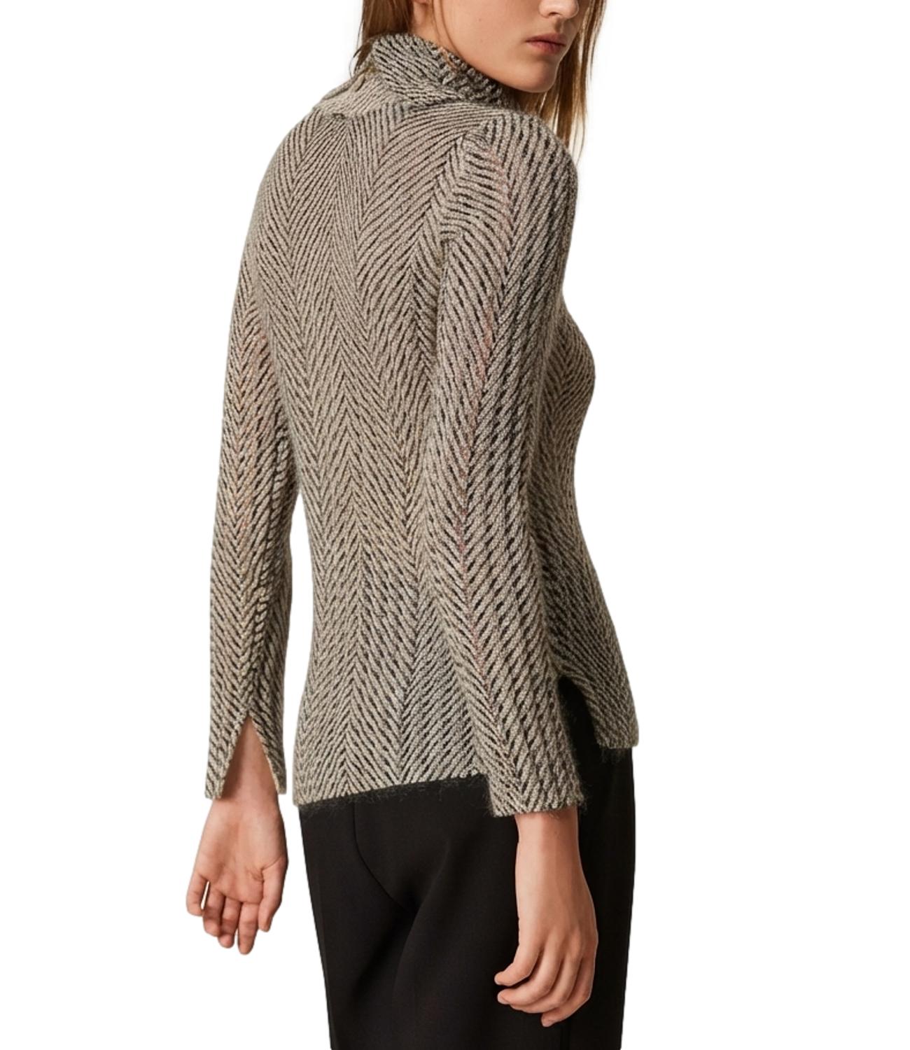 Maglia Twin Set 262TT3401 Donna - Bic.geometric Black/avorio Lur