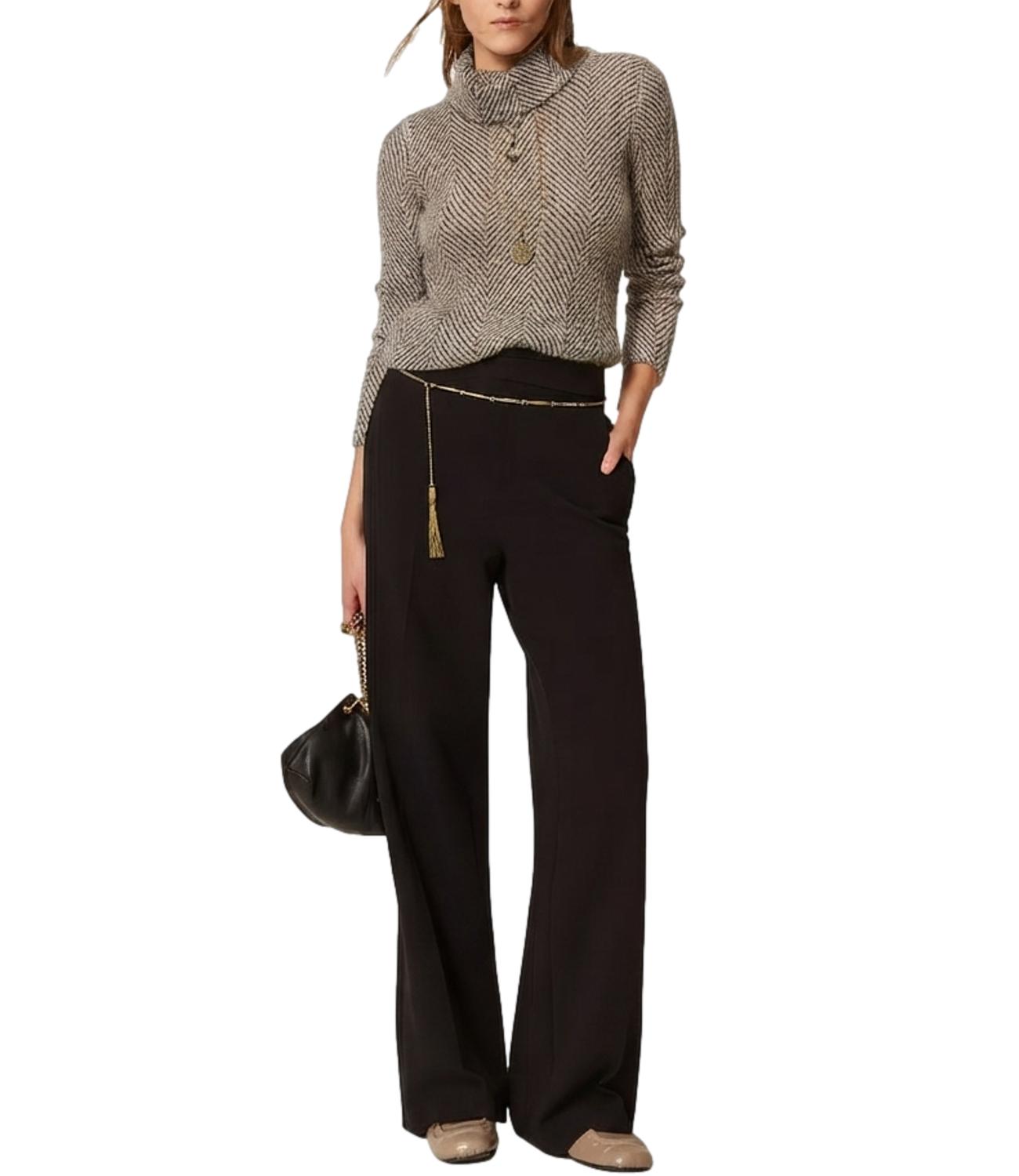 Maglia Twin Set 262TT3401 Donna - Bic.geometric Black/avorio Lur