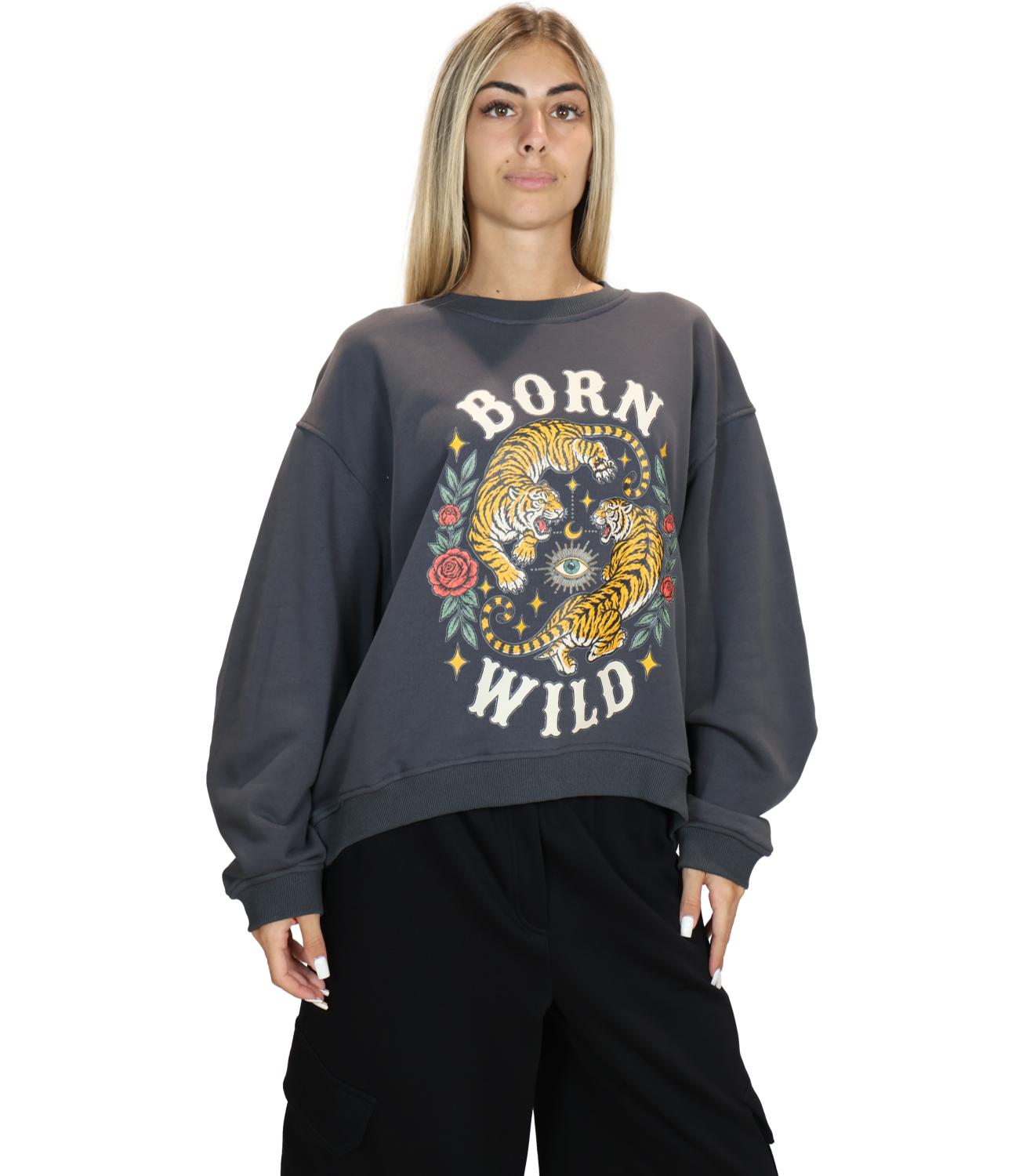 Felpa Vicolo RAC0217 Donna - Asfalto